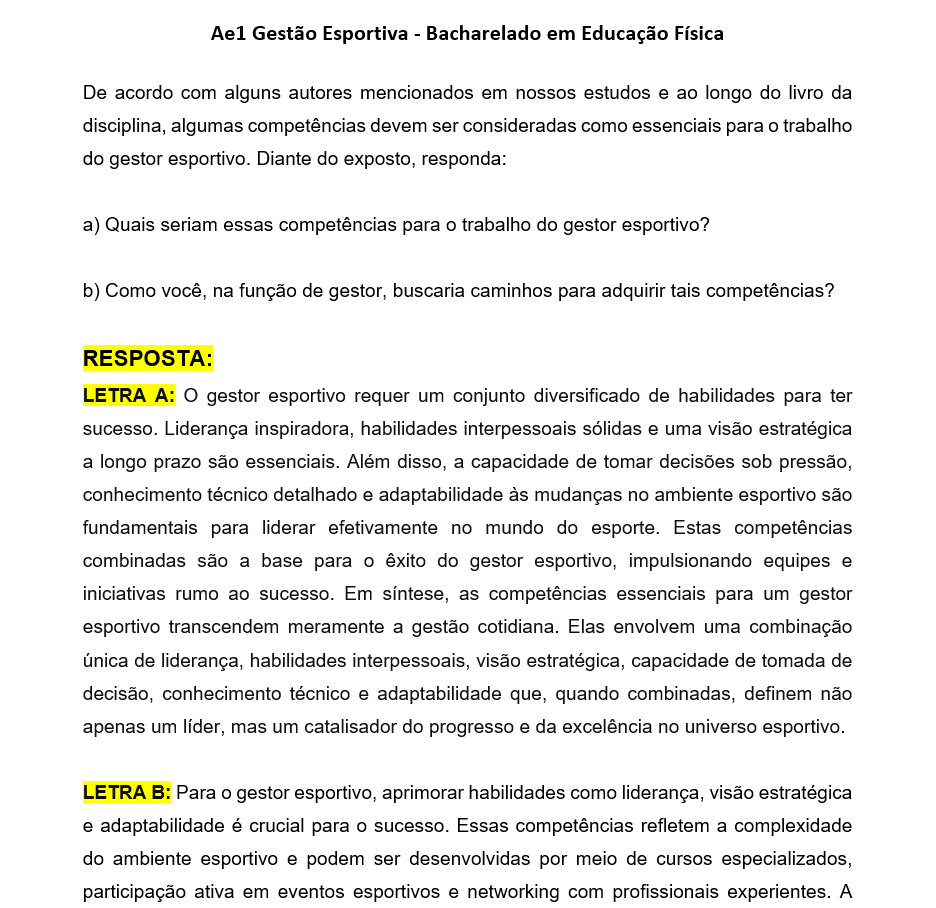 Ae1 Gestão Esportiva