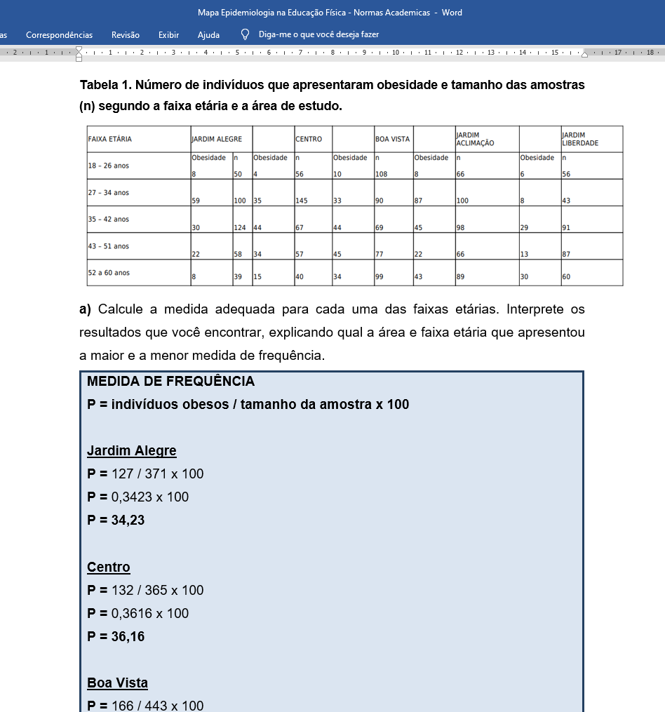 Mapa Epidemiologia na Educação Física modulo 51/24