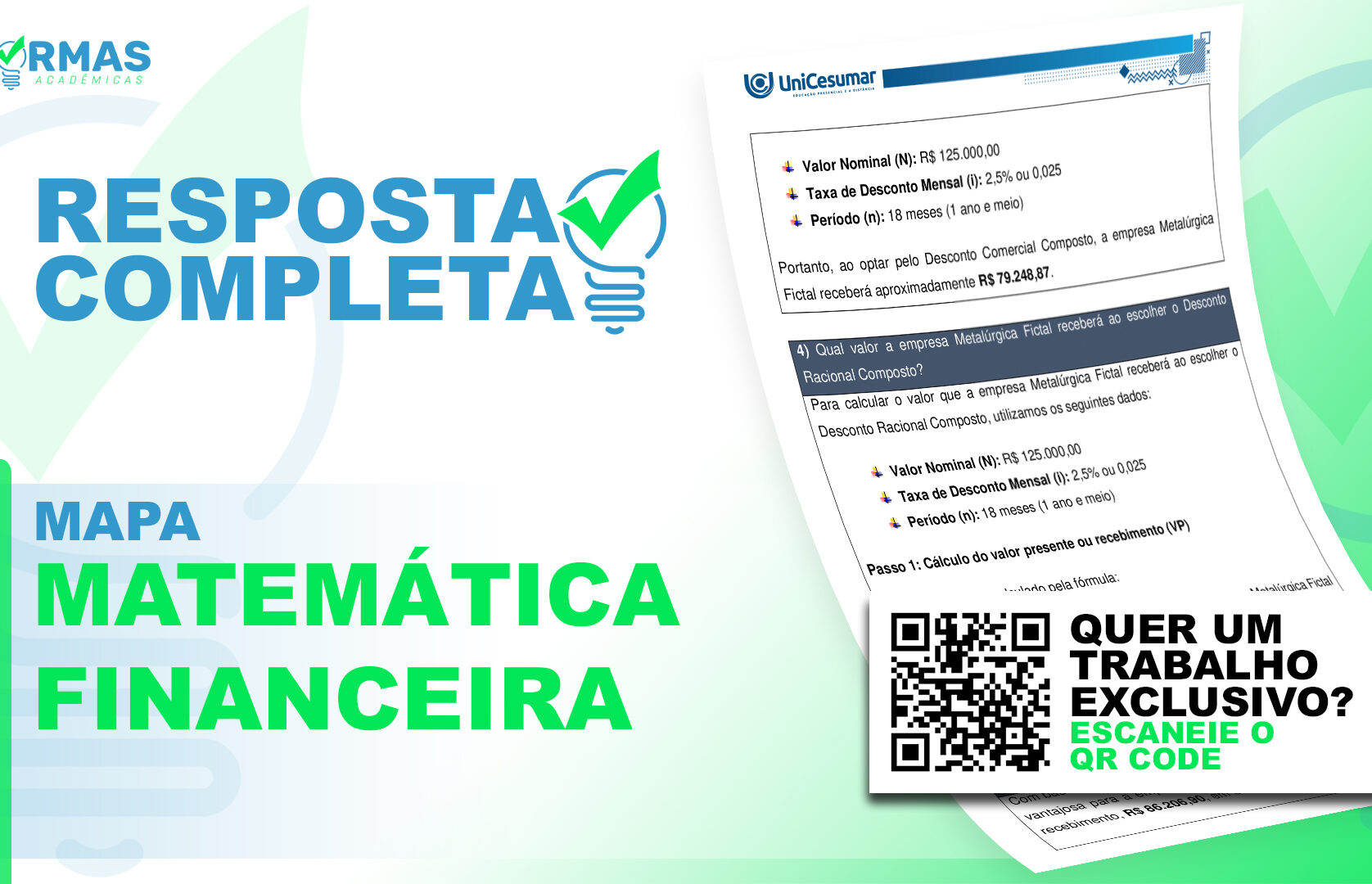 Atividade mapa matemática financeira