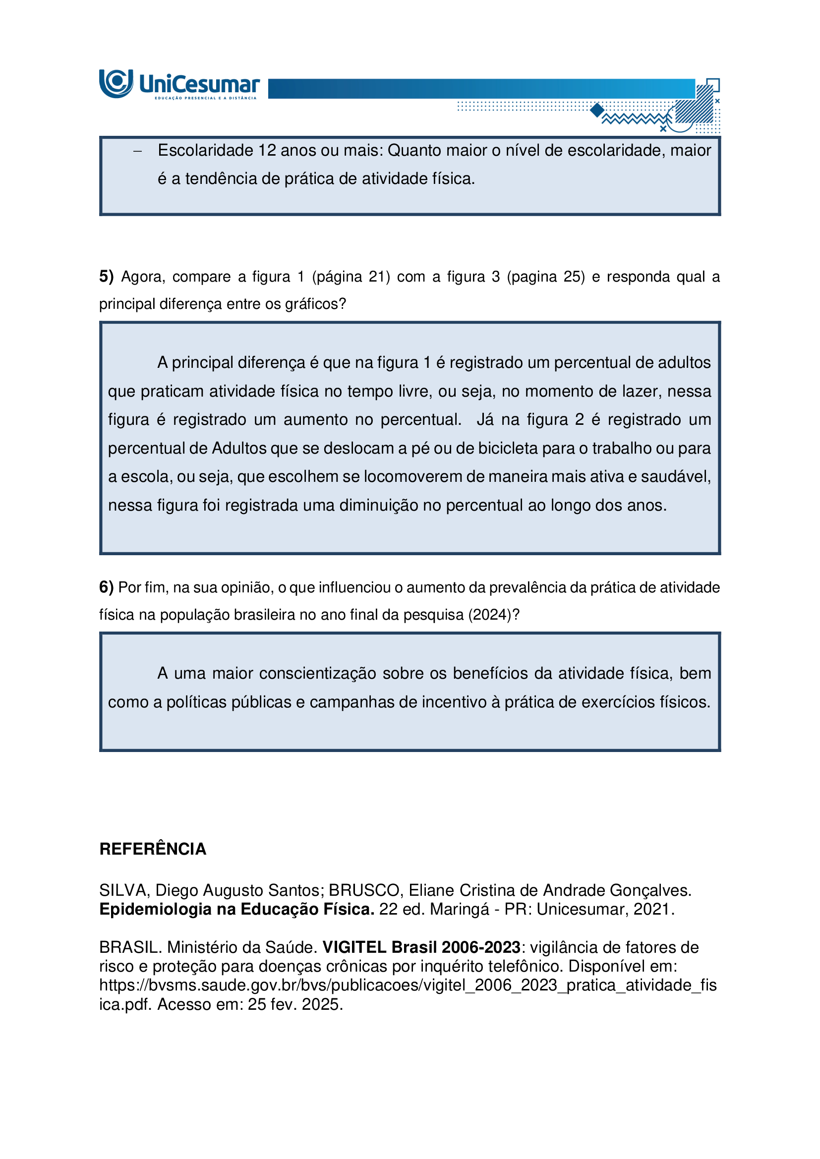 Mapa: Epidemiologia na Educação Física 51/2025