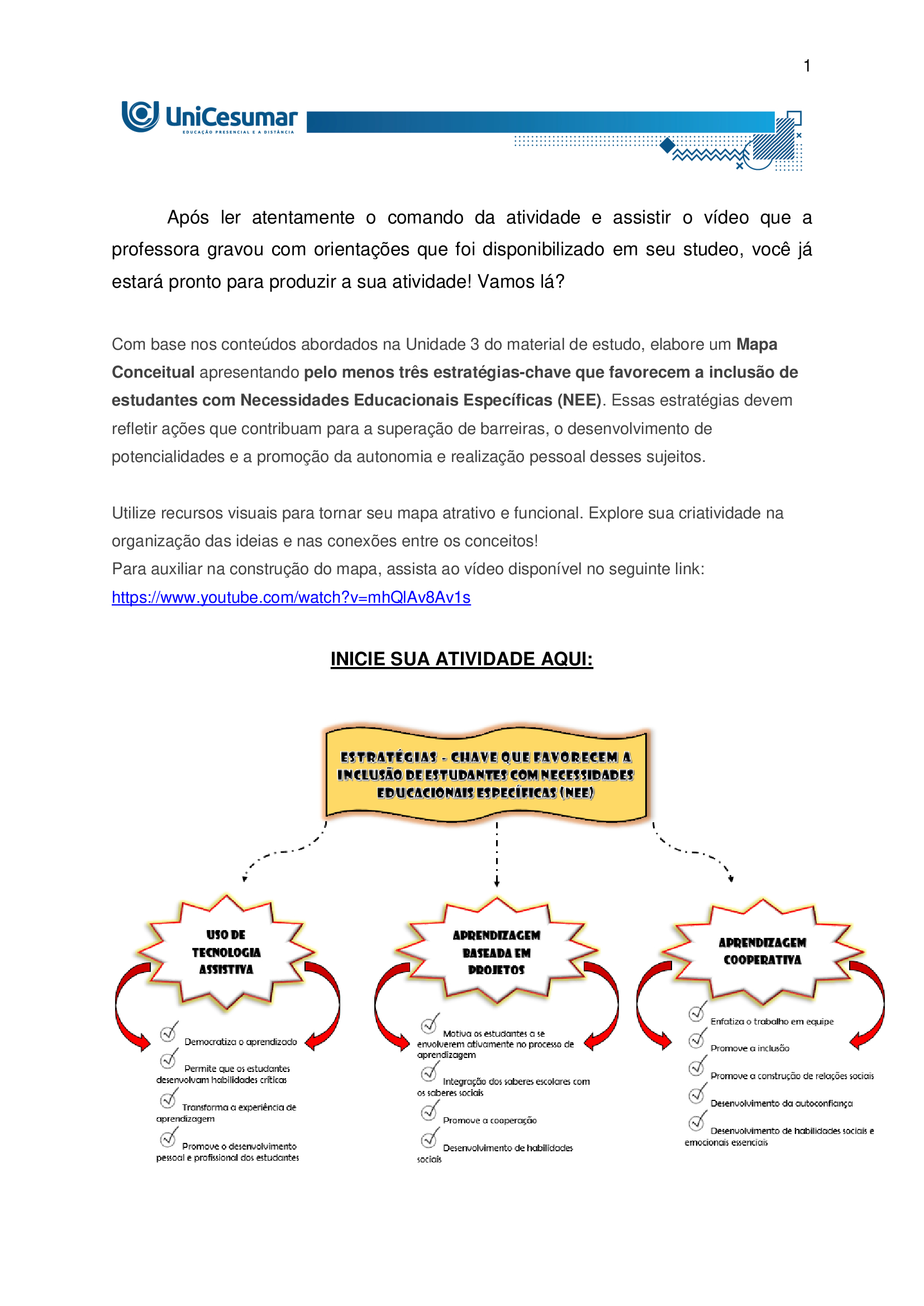 Resposta Mapa Desenvolvimento Psicomotor na Infância Módulo 52/2025