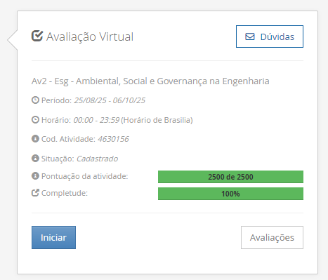 1) Sobre ética e responsabilidade social a Fundação Abrinq (2020) afirmou que “A responsabilidade social ajuda a empresa a estabelecer o seu propósito para além da rentabilidade e da remuneração de seus acionistas. Ajuda a empresa a se tornar mais humana. Quando ela trabalha nesse aspecto da responsabilidade social ela fortalece a confiança dos outros. Quer dizer, fortalece a confiança de seus fornecedores, dos próprios acionistas, porque eles passam a acreditar que a empresa é séria, é digna e correta nesse sentido”. Dada tal definição, é correto afirmar que: ________________________________________ Alternativas: a) A responsabilidade social, ao fortalecer a confiança dos fornecedores e acionistas, contribui para uma visão positiva da empresa, com único foco de intensificar a expansão no mercado. b) A responsabilidade social, contribui para uma visão positiva da empresa para fornecedores, acionistas e outros stakeholders, demonstrando seriedade e correção nos propósitos, o que vai além da mera busca pela rentabilidade imediata. c) A ética empresarial é relevante apenas para a construção da confiança dos fornecedores, pensando na evolução financeira da empresa. d) A empresa se torna mais humana ao priorizar exclusivamente a remuneração dos acionistas. e) Ao se envolver em práticas responsáveis socialmente, a empresa pode comprometer sua rentabilidade em prol da satisfação imediata dos acionistas e fornecedores, bem como as comunidades locais. 2) Essa matéria veiculada pela CNN Brasil em 19/10/2022, relata alguns fatos sobre a Operação Lava jato. “Iniciada em março de 2014, a Operação Lava Jato foi a maior investigação sobre corrupção realizada no Brasil. Em um cenário normal, as empreiteiras concorrem entre si, em licitações, para conseguir os contratos da Petrobras, que contrata a empresa que aceita fazer a obra pelo menor preço. No entanto, segundo o Ministério Público Federal, no caso das investigações da Lava Jato, as empreiteiras se cartelizaram em um “clube” para substituir uma concorrência real por uma aparente. Os preços oferecidos à Petrobras eram calculados e ajustados em reuniões secretas nas quais se definia quem ganharia e qual seria o preço do contrato – superfaturado para permitir o desvio de dinheiro da estatal para os beneficiários do esquema. Como as empresas precisavam garantir que apenas aquelas do cartel fossem convidadas para as licitações, era paga propina aos diretores e funcionários da Petrobras. Esse dinheiro era desviado para lobistas, doleiros e outros operadores financeiros encarregados de repassá-lo a funcionários públicos e determinados políticos (que se beneficiavam, pois eram os responsáveis pela indicação dos diretores da Petrobras). No total, segundo o Ministério Público Federal, foram 163 prisões temporárias, 132 prisões preventivas, 1.450 buscas e apreensões, 211 conduções coercitivas, 35 ações de improbidade administrativa, dois acordos de colaboração homologados no Tribunal Regional Federal da 4ª Região (TRF-4), 138 acordos homologados no STF, 553 denunciados, 723 pedidos de cooperação internacional, R$ 4,3 bilhões devolvidos aos cofres públicos, R$ 2,1 bilhões previstos em multas compensatórias decorrentes de acordos de colaboração, R$ 12,7 bilhões em multas compensatórias de acordos de leniência, R$ 14,7 bilhões previstos para serem recuperados e R$ 111,5 milhões em renúncias voluntárias de réus. Segundo reportagens da imprensa (Plural e Folha), a Lava Jato custou ao Brasil 3,6% do PIB.” Considerando os fatos relatados nessa matéria, analise as asserções a seguir: I. Os princípios de integridade, transparência e responsabilização foram claramente descumpridos durante o esquema da Lava jato, e a partir dessa crise muitas mudanças marcaram o ambiente empresarial em busca de mais ética e conformidade nas relações de negócio. II. Uma das principais mudanças que se refletiram nas organizações no Brasil, no período pós Lava jato, foi a movimentação do mercado para desenvolver uma boa estrutura de Governança Corporativa, visando proteger os processos, relações, reputação e imagem das empresas em geral. A respeito dessas asserções, assinale a alternativa correta. ________________________________________ Alternativas: a) As asserções I e II são proposições verdadeiras, mas a II não justifica a I. b) As asserções I e II são proposições verdadeiras, e a II justifica a I. c) A asserção I é uma proposição verdadeira, e a II é falsa. d) A asserção I é uma proposição falsa, e a II é verdadeira. e) As asserções I e II são proposições falsas. 3) Parceria entre Vale e IBM busca promover oportunidades de carreira em tecnologia para comunidades em Belém, contribuindo para o desenvolvimento regional. O Programa Match! oferece capacitação gratuita em colaboração com a Mastertech, com o objetivo de treinar 100 mil pessoas em todo o Brasil nos próximos dois anos, incluindo 2 mil em Belém. Este tipo de iniciativa demonstra como projetos de impacto social positivo podem ser impulsionados pelo desenvolvimento de soluções inovadoras e sustentáveis, ressaltando a importância do conhecimento técnico e da expertise profissional nesse contexto. A iniciativa é voltada para pessoas com idades acima de 18 anos e aberta tanto para iniciantes quanto para pessoas que estão em busca de transições profissionais, visando proporcionar oportunidades inclusivas de capacitação em tecnologia e fomentar a diversidade de perfis no mercado de trabalho. Os profissionais capacitados desempenham um papel crucial na concepção, implementação e aprimoramento contínuo de projetos voltados para uma economia mais verde e sustentável. Sendo assim, é CORRETO afirmar sobre projeto com impacto social positivo: ________________________________________ Alternativas: a) Projetos com impacto social positivo são essenciais para promover o desenvolvimento sustentável e inclusivo, como exemplificado pela parceria entre a Vale e a IBM. Essas iniciativas não apenas capacitam indivíduos em tecnologia, mas também impulsionam o crescimento econômico regional e a diversidade no mercado de trabalho, criando um ciclo virtuoso de progresso. b) A parceria entre a Vale e a IBM exemplifica como projetos com impacto social positivo podem fornecer oportunidades de capacitação em tecnologia, especialmente para comunidades em Belém. Essas iniciativas não só capacitam indivíduos para o mercado de trabalho, mas também contribuem para o fortalecimento da economia local e para a construção de uma sociedade mais inclusiva. c) Projetos com impacto social positivo, como o promovido pela Vale e IBM em Belém, são fundamentais para fornecer oportunidades igualitárias de desenvolvimento profissional em tecnologia. Essas parcerias não apenas capacitam indivíduos, mas também promovem a inovação e o crescimento sustentável, contribuindo para uma sociedade mais justa e equitativa. d) A parceria entre a Vale e a IBM para promover oportunidades de carreira em tecnologia em Belém e no Brasil é um exemplo de projeto com impacto social positivo. Essas iniciativas não apenas capacitam indivíduos em habilidades técnicas, mas também ajudam a reduzir disparidades socioeconômicas, fortalecendo o tecido social e econômico das comunidades envolvidas. e) Projetos com impacto social positivo, como a iniciativa da Vale e IBM em Belém, desempenham um papel crucial no desenvolvimento sustentável ao fornecerem capacitação em tecnologia para comunidades carentes. Essas parcerias não apenas capacitam os participantes para o mercado de trabalho, mas também geram benefícios tangíveis, como empregos de qualidade e crescimento econômico local. 4) A Natura tem sido reconhecida como uma das principais empresas na promoção da responsabilidade social, como indicam diversos relatórios brasileiros. Sua abordagem inclui a utilização de produtos provenientes de produção orgânica, estabelecendo parcerias com agricultores familiares na Amazônia. Essas colaborações não apenas asseguram a qualidade dos produtos, mas também desempenham um papel fundamental no impulso do desenvolvimento econômico e social das comunidades locais, fortalecendo assim a cadeia de valores da empresa. A importância de envolver as comunidades em parcerias como estas é fundamental para o desenvolvimento local, pois ________________________________________ Alternativas: a) estimula a exclusão social e econômica das comunidades envolvidas, perpetuando seu subdesenvolvimento. b) limita a diversidade cultural e econômica das regiões, tornando-as mais vulneráveis à exploração de recursos externos. c) contribui para o aumento da desigualdade social ao favorecer apenas grupos específicos, marginalizando outros. d) promove a sustentabilidade ao fortalecer a economia local e capacitar as comunidades, catalisando um ciclo de crescimento compartilhado. e) negligencia a preservação ambiental ao incentivar práticas de produção não sustentáveis e prejudiciais. 5) Escândalos corporativos têm sido frequentes na história recente, destacando-se casos emblemáticos como o ocorrido na Telemig, relacionado ao 'escândalo do Mensalão', e na Petrobras, ligado ao 'escândalo do Petrolão'. No caso Telemig, a empresa foi envolvida em um esquema de pagamento de propinas mediante a emissão de notas frias em contratos de publicidade, levantando questões sobre a adequação dos controles internos. Já na Petrobras, o escândalo surgiu no contexto da 'Operação Lava Jato', revelando irregularidades na construção da Refinaria Abreu e Lima e questionando a eficácia dos controles internos sob a supervisão do conselho de administração. Em ambos os casos, o Colegiado da Comissão de Valores Mobiliários (CVM) teve que avaliar se houve descumprimento dos deveres de diligência e supervisão por parte da diretoria e do conselho de administração, respectivamente, em relação aos controles internos da empresa. Como os escândalos envolvendo Telemig e Petrobras destacaram a importância do dever de compliance dos administradores das empresas? ________________________________________ Alternativas: a) Evidenciaram a necessidade de investir em publicidade para melhorar a reputação das empresas. b) Demonstraram que os controles internos não são relevantes para garantir o cumprimento das leis e regulamentos. c) Reforçaram a importância de implementar políticas e procedimentos de compliance para prevenir condutas ilícitas. d) Mostraram que o conselho de administração não tem responsabilidade sobre as atividades das empresas. e) Provaram que os administradores das empresas não são responsáveis pelo cumprimento das normas regulatórias.