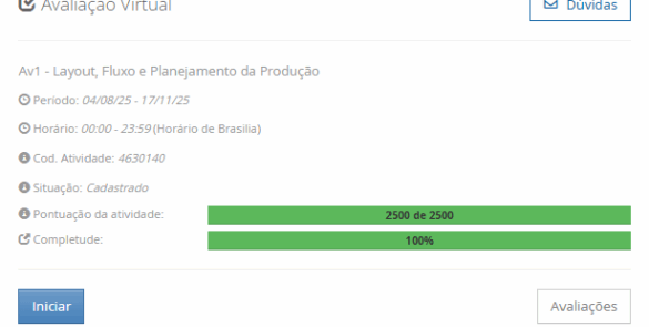 Av1 - Layout, Fluxo e Planejamento da Produção
