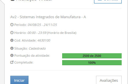 1) A competitividade industrial exige que os sistemas produtivos operem com máxima eficiência e confiabilidade. Para isso, estratégias que envolvem agilidade nos processos e previsibilidade nas falhas operacionais tornam-se essenciais. A integração entre as equipes de produção e manutenção, somada à adoção de práticas que reduzem paradas e desperdícios, contribui diretamente para a melhoria do desempenho industrial. Considerando o contexto apresentado, é correto o que se afirma em: I. A troca rápida de ferramentas (TRF) visa reduzir o tempo de setup, aumentando a flexibilidade e diminuindo o tempo de parada das máquinas. II. A manutenção preventiva integrada propõe a separação rigorosa entre equipes de produção e manutenção, com foco na especialização. III. O conceito de TRF está alinhado à lógica da manufatura enxuta, pois busca eliminar desperdícios associados a setups longos. IV. Na manutenção preventiva integrada, os operadores podem realizar inspeções e ações simples de manutenção em suas próprias máquinas. Alternativas: • a) I e III, apenas. • b) II e IV, apenas. • c) I, III e IV, apenas. • d) I, II e III, apenas. • e) I, II, III e IV. Resposta correta: letra c (I, III e IV, apenas). Comentário: I é verdadeira (TRF/SMED reduz setup e paradas). II é falsa: “integrada” vai na direção oposta da separação rígida; aproxima produção e manutenção (ex.: manutenção autônoma). III é verdadeira (alinha-se ao Lean ao cortar desperdícios de setups longos). IV é verdadeira (operadores fazem inspeções e pequenas manutenções). 2) Em sistemas produtivos que adotam abordagens de fluxo puxado, a comunicação entre os processos precisa ser precisa e visualmente acessível. Diversas ferramentas vêm sendo utilizadas para garantir que cada etapa só produza conforme a real necessidade da etapa seguinte, promovendo equilíbrio entre demanda, recursos e estoques. Considerando o contexto apresentado, é correto o que se afirma em: I. O sistema Kanban utiliza cartões ou sinais visuais para controlar o fluxo de produção de forma sincronizada com a demanda. II. Um dos objetivos do Kanban é permitir que os processos operem com baixos níveis de estoque, sem comprometer a fluidez produtiva. III. O Kanban atua como um sistema de produção empurrada, emitindo ordens antecipadas para cada estação, conforme previsões de demanda. IV. A adoção do Kanban está associada à redução de desperdícios e à melhoria do fluxo de trabalho. Alternativas: • a) I e II, apenas. • b) I, II e IV, apenas. • c) II e III, apenas. • d) I, III e IV, apenas. • e) I, II, III e IV. Resposta correta: letra b (I, II e IV, apenas). Comentário: I e II verdadeiras (Kanban puxa pela demanda e ajuda a operar com baixo estoque). III é falsa: Kanban é produção puxada, não empurrada por previsão. IV é verdadeira (sinalização visual reduz esperas e excesso de WIP). 3) As empresas que buscam maior eficiência em seus processos produtivos têm incorporado diferentes tecnologias de apoio à gestão e à operação fabril. Entre elas, destacam-se soluções que integram planejamento, execução e controle da produção, permitindo maior agilidade nas tomadas de decisão e no fluxo de informações entre os setores. Com base no contexto apresentado, é correto o que se afirma em: I. O CAPP automatiza o planejamento do processo de fabricação, integrando informações de engenharia com as necessidades de produção. II. O ERP é um sistema voltado à execução no chão de fábrica, gerenciando ordens de produção e controlando o tempo de máquina. III. O MES atua no nível operacional, permitindo o monitoramento em tempo real da produção e o controle das atividades fabris. IV. A integração entre CAPP, ERP e MES favorece a consistência dos dados e a eficiência na gestão do sistema produtivo. Alternativas: • a) I e III, apenas. • b) I, II e IV, apenas. • c) I, III e IV, apenas. • d) II, III e IV, apenas. • e) I, II, III e IV. Resposta correta: letra c (I, III e IV, apenas). Comentário: I é verdadeira (CAPP planeja processos). II é falsa: execução e controle de máquina são foco do MES; ERP é nível empresarial (planejamento/integração). III é verdadeira (MES monitora em tempo real o chão de fábrica). IV é verdadeira (integração evita retrabalho e inconsistências). 4) Na busca pela excelência operacional, muitas organizações passaram a adotar estratégias que minimizam estoques e aumentam a eficiência. Entre elas, destaca-se um sistema que visa alinhar o ritmo de produção com a real necessidade dos clientes, buscando produzir apenas o que for necessário, quando for necessário e na quantidade exata. Considerando o contexto apresentado, é correto o que se afirma em: I. O sistema Just in Time (JIT) tem como objetivo principal a redução de estoques em todas as etapas da produção. II. O JIT permite maior flexibilidade no processo produtivo, pois cada etapa só é acionada conforme a demanda da etapa seguinte. III. A aplicação do JIT exige alto nível de confiabilidade nos fornecedores e nos processos internos. IV. O JIT é baseado na produção empurrada, em que os produtos são produzidos conforme previsões de mercado e armazenados até a venda. Alternativas: • a) I e III, apenas. • b) I, II e III, apenas. • c) II e IV, apenas. • d) I, II e IV, apenas. • e) I, II, III e IV. Resposta correta: letra b (I, II e III, apenas). Comentário: I, II e III verdadeiras (JIT reduz estoques, aciona etapas por demanda e requer alta confiabilidade). IV é falsa: JIT é puxado, não empurrado por previsão. 5) O avanço das tecnologias digitais tem remodelado profundamente o ambiente industrial. Com a introdução de sistemas inteligentes, conectados e integrados, novas práticas têm surgido para aumentar a flexibilidade, a personalização e a eficiência dos processos de manufatura. Considerando o contexto apresentado, é correto o que se afirma em: I. A manufatura aditiva limita-se à prototipagem rápida, ou seja, deixando de ser utilizada para produção de peças funcionais. II. O conceito de cobots refere-se a robôs autônomos que substituem completamente os operadores humanos em ambientes industriais automatizados. III. O uso de Big Data na manufatura permite a análise preditiva e o controle em tempo real de processos complexos. IV. A IoT industrial viabiliza a integração de dispositivos e sensores para coleta e compartilhamento contínuo de dados produtivos. V. Ferramentas como CAD e CAM contribuem para a digitalização do projeto e da fabricação, facilitando a integração entre desenvolvimento e produção. Alternativas: • a) I, II e III, apenas. • b) II, III, IV e V, apenas. • c) III, IV e V, apenas. • d) I, II, IV e V, apenas. • e) I, III, IV e V, apenas. Resposta correta: letra c (III, IV e V, apenas). Comentário: I é falsa (manufatura aditiva já produz peças funcionais). II é falsa (cobots colaboram com humanos; não substituem totalmente). III, IV e V verdadeiras (Big Data = análise preditiva/controle; IIoT integra sensores e dados; CAD/CAM digitalizam e integram projeto–fabricação).