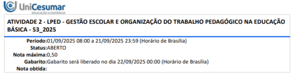 1ª QUESTÃO Por muito tempo, a escola foi vista como uma instituição que só dava gastos para os cofres públicos. Não se pensava a instituição de ensino como um investimento para a sociedade, pelo contrário, manter o sistema de ensino sempre foi um grande desafio para o poder público. O objetivo do então administrador, conhecido hoje como gestor escolar, tinha como premissa criar métodos em que fosse possível tirar o maior proveito de todos os recursos ali presentes, de uma forma que os gastos não impactassem tanto assim. Tal método também era desenvolvido nas indústrias, nas quais o proprietário buscava o maior lucro com o menor custo possível. Conforme as discussões realizadas nesta disciplina e com o texto apresentado, assinale a alternativa que corresponda à Administração Escolar no seu percurso histórico. ALTERNATIVAS A) Fordismo e Taylorismo eram métodos eficazes na administração escolar, que tinha como objetivo eliminar desperdícios tirando o maior proveito de todos os recursos presentes na escola. B) Fordismo foi um grande auxiliar na administração escolar, considerando que era possível, por meio da comunidade escolar, alinhar os gastos e investimentos da escola. C) Por meio do Taylorismo o gestor criava métodos que, embora aumentassem os gastos impactando nos cofres públicos, os alunos tinham boas notas e maior produtividade. D) Um aspecto importante do modelo taylorista/fordista foi a autonomia dos professores e alunos com o tempo e a produtividade, sendo possível atingir bons resultados. E) Fordismo e Taylorismo foram métodos eficazes na administração escolar, considerando que o Conselho Escolar poderia criar prioridades emergenciais nas instituições de ensino. Resposta correta: letra A. Comentário: A gestão escolar, historicamente, importou princípios tayloristas/fordistas (eficiência, padronização, combate a desperdícios). As demais alternativas deturpam esses princípios. ________________________________________ 2ª QUESTÃO O Direito Educacional ou Legislação Educacional busca priorizar o campo das normas jurídicas e suas peculiaridades no campo da educação. A Constituição Federal de 1988 e a Lei de Diretrizes e Bases da Educação Nacional não são as únicas regulamentações na legislação, porém são fundamentais para compreendermos a Gestão Escolar Democrática. Cabe ao profissional da educação, e até mesmo à comunidade escolar, conhecer as especificidades de cada legislação e da localidade em que for atuar. Sobre a legislação em que estão inseridas pautas de educação/ensino, analise as seguintes afirmações: I. Estatuto da Criança e do Adolescente. II. Diretrizes Curriculares Nacionais III. Decretos municipais. IV. Resoluções estaduais. É correto o que se afirma em: ALTERNATIVAS A) I e II, apenas. B) II e III, apenas. C) I e IV, apenas. D) I, II e IV, apenas. E) I, II, III e IV. Resposta correta: letra E. Comentário: Todas integram o arcabouço normativo que regula e orienta a educação (federal, estadual e municipal). ________________________________________ 3ª QUESTÃO A Constituição de 1988 foi um marco para a educação brasileira. Por meio dela que foi possível se pensar em uma Gestão Escolar Democrática, considerando a comunidade escolar como pertencente ao ambiente escolar. Contudo, não bastava estar presente na constituição cidadã, era necessário que a proposta democrática estivesse também presente na Lei de Diretrizes e Bases da Educação Nacional (Lei 9.394/96). De acordo com o Art. 14 (Lei 9.394/96), “Os sistemas de ensino definirão as normas da gestão democrática do ensino público na educação básica, de acordo com as suas peculiaridades” (BRASIL, 1996). Fonte: https://www.planalto.gov.br/ccivil_03/leis/l9394.htm. Acesso em: 01 nov. 2022. Conforme as discussões realizadas na disciplina e com o texto apresentado, assinale a alternativa que traz um grande avanço na Gestão Escolar Democrática: ALTERNATIVAS A) Professores com remuneração de acordo com o piso nacional vigente na época. B) Participação dos alunos por meio do Grêmio Estudantil com indicação do diretor. C) A participação das Instâncias Colegiadas de forma mais ativa, autônoma e participativa. D) Um Conselho de Classe com mais autonomia, permitindo ao aluno ser aprovado pela escolha do gestor. E) Uma gestão mais centralizadora, possuindo mais autonomia para desenvolvimento de ações escolares. Resposta correta: letra C. Comentário: A atuação efetiva das instâncias colegiadas materializa a gestão democrática na escola. ________________________________________ 4ª QUESTÃO A Constituição Federal de 1988, em seu artigo 206, afirma: “O ensino será ministrado com base nos seguintes princípios: ... VI – gestão democrática do ensino público, na forma da lei". Disponível em: https://www.planalto.gov.br/ccivil_03/constituicao/constituicaocompilado.htm. Acesso em: 20 mar. 2023. Sobre os dispositivos legais que regem a Constituição Federal de 1988 em seu artigo 206, inciso VI, avalie as afirmações a seguir como (V) para verdadeiras e (F) para falsas: I. Conforme previsão constitucional, faz-se necessária a criação de uma lei que tenha em seu teor princípios democráticos na Gestão Escolar. II. Embora presente na Constituição Federal, não foi possível a implementação legal da Gestão Escolar Democrática. III. A escola, em conjunto com a família, tem o dever de implementar a Gestão Escolar, independente de previsão legal. IV. A obrigatoriedade da Gestão Escolar democrática deverá estar presente em todas as esferas da Educação, além da pública, ou seja, a regra é para escola privada. As afirmações I, II, III e IV são, respectivamente: ALTERNATIVAS F, V, V, V. F, V, F, V. V, F, F, F. V, V, V, F. V, F, V, V. Resposta: V – F – F – F. Comentário: A CF/88 exige lei para regulamentar (V); a LDB o fez (logo II é F); III ignora a exigência legal (F); IV extrapola o texto (“ensino público”) (F). ________________________________________ 5ª QUESTÃO São 4 as instâncias colegiadas: Grêmio Estudantil, APMF, Conselho Escolar e Conselho de Classe. Em uma destas instâncias, a finalidade é colaborar no aprimoramento da educação e na integração família-escola comunidade, além de exercer a função de sustentadora jurídica das verbas públicas recebidas e aplicadas pela escola. Posto isso, assinale a alternativa que destaca de qual instância estamos falando. ALTERNATIVAS A) Conselho Escolar. B) Grêmio Estudantil. C) Conselho de Classe. D) Comunidade Escolar. E) Associação de pais, mestres e funcionários (APMF). Resposta correta: letra E. Comentário: A APMF costuma ser a entidade jurídica de apoio, integrando família-escola e gerindo recursos/convênios. ________________________________________ 6ª QUESTÃO O diretor Joaquim, da Escola Recriar, propôs para comunidade escolar diminuir a carga horária prevista na legislação brasileira para que os pais tivessem mais tempo para ficar com seus filhos e, consequentemente, criando um laço maior entre a família. O projeto deu tão certo que a Escola Recriar começou a ter 400 horas anuais no lugar de 800 horas, como se prevê em lei. Quanto à legislação em que estão inseridas as pautas de educação/ensino, quais normas foram violadas? I. Estatuto da Criança e Adolescente. II. Diretrizes Internacionais da Educação. III. Constituição Federal. IV. Lei de Diretrizes e Bases da Educação Nacional. É correto o que se afirma em: ALTERNATIVAS A) I, apenas. B) II, apenas. C) III, apenas. D) IV, apenas. E) I e IV, apenas. Resposta correta: letra E. Comentário: A carga mínima (800h/200 dias) está na LDB; reduzir fere o direito previsto também no ECA. ________________________________________ 7ª QUESTÃO Assim como várias questões que cercam a nossa sociedade, a educação também precisa ser ministrada com base em vários princípios que proporcionam ao aluno igualdade, liberdade, pluralismo de ideias, gratuidade de ensino, valorização dos profissionais, gestão escolar democrática, garantia de padrão e qualidade, piso salarial, dentre vários outros pontos que promovam uma educação que seja capaz de transformar a sociedade. Considerando esse contexto, avalie as seguintes asserções e a relação proposta entre elas: I. Falar em educação é ir além do processo de ensino e aprendizagem. Faz-se necessário uma grande articulação entre os interesses da escola, família, estado e do próprio aluno. PORQUE II. O mundo do trabalho cada vez mais precisa de uma educação de qualidade, para ser possível enfatizar, além do conhecimento, habilidades e competência que façam sentido ao aluno e à própria sociedade. Acerca dessas asserções, assinale a opção correta. ALTERNATIVAS A) As asserções I e II são proposições verdadeiras, e a II é justificativa correta da I. B) As asserções I e II são proposições verdadeiras, mas a II não é uma justificativa correta da I. C) A asserção I é uma proposição falsa, e a II é uma proposição verdadeira. D) A asserção I é uma proposição verdadeira, e a II é uma proposição falsa. E) As asserções I e II são proposições falsas. Resposta correta: letra A. Comentário: Ambas verdadeiras e II explica uma razão prática para a articulação ampliada indicada em I. ________________________________________ 8ª QUESTÃO O artigo 205 da Constituição Federal de 1988 diz que “A educação, direito de todos e dever do Estado e da família, será promovida e incentivada com a colaboração da sociedade, visando ao pleno desenvolvimento da pessoa, seu preparo para o exercício da cidadania e sua qualificação para o trabalho” (BRASIL, 1988). Fonte: https://www.planalto.gov.br/ccivil_03/Constituicao/ Constituiçao.htm. Acesso em: 27 set. 2022. Sobre os dispositivos legais que regem a Constituição Federal de 1988 em seu artigo 205, leia as assertivas a seguir e considere V para verdadeiro e F para falso: I. Embora a educação seja um direito de todos, cabe a cada família ter consciência da sua responsabilidade na hora de educar seu filho, não podendo o Estado dizer ou não o que fazer. Como exemplo, criar um currículo para o mercado de trabalho e não para o desenvolvimento da cidadania. II. A educação é um dever do Estado. Por isso, a família não pode interferir no desenvolvimento escolar do seu filho, considerando que muitas famílias não têm professores dentro de suas casas, cabendo à escola a responsabilidade de ensinar, com um currículo plural e que contemple a inclusão. III. A escola, em conjunto com o Estado e a família, fiscalizando as instituições de ensino, precisa criar um currículo que contemple a criança e o adolescente (currículo uniforme), não permitindo a discussão da pluralidade e diversidade presentes em nossa sociedade. IV. A escola precisa promover um currículo que priorize o pleno desenvolvimento da pessoa, preparando esta para o exercício da cidadania e focando na qualificação da pessoa para o trabalho. Dessa forma, promoverá uma sociedade capaz de resolver problemas que ela própria cria no dia a dia. As afirmações I, II, III e IV são, respectivamente: ALTERNATIVAS F, V, V, V. F, V, F, V. F, F, F, V. V, V, V, F. V, F, V, V Resposta: F – F – F – V. Comentário: O art. 205 prevê colaboração entre Estado, família e sociedade; currículo deve contemplar cidadania e trabalho (IV verdadeira). ________________________________________ 9ª QUESTÃO A LDB é um instrumento de suma importância para a Educação. Ela contém normas que regem o funcionamento do sistema educacional brasileiro, podendo ser público ou privado. A base com que foi redigido esse documento foi a Constituição Federal de 1934, aparecendo, pela primeira vez, em um texto constitucional, no artigo 5º, inciso XIV: “traçar as diretrizes da educação nacional”. Fonte: https://www.planalto.gov.br/ccivil_03/constituicao/constituicao34.htm. Acesso em: 29 mar. 2023. Considerando esse contexto, avalie as asserções a seguir e a relação proposta entre elas: I. Por ter previsão legal, a gestora da escola tem autonomia para atribuir normas que busquem a melhoria do ensino, mesmo contrariando dispositivos legais. PORQUE II. No decorrer da história, não foi necessário pensar sobre uma nova legislação, uma vez que ela foi considerada algo estático. Assinale a alternativa correta: ALTERNATIVAS A) As asserções I e II são verdadeiras, e a II é uma justificativa correta da I. B) As asserções I e II são verdadeiras, mas a II não é uma justificativa correta da I. C) A asserção I é uma proposição verdadeira, e a II é uma proposição falsa. D) A asserção I é uma proposição falsa, e a II é uma proposição verdadeira. E) As asserções I e II são proposições falsas. Resposta correta: letra E. Comentário: Gestão tem autonomia dentro da lei (I falsa) e a legislação evolui (II falsa). ________________________________________ 10ª QUESTÃO Antônio dos Santos é um militar da reserva que ao se aposentar foi convidado para assumir o posto de diretor em um colégio público Cívico Militar, porém, Antonio nunca teve a experiência de sala de aula e toda sua atividade, foi desenvolvida no quartel do exército. Considerando sua forma exemplar de administração ao longo de 30 anos de atividade e recebendo vários prêmios nacionais como o melhor gestor em atividade, pegou o conhecimento adquirido ao longo dos anos e colocar em prática no colégio em que foi atuar. Ao se deparar com a burocracia como toda e qualquer escola, o diretor Antônio dos Santos quis romper com isso e transformou a escola em um verdadeiro quartel. Uma das suas principais metas era centralizar todas as atividades dos professores, ou seja, todo o conteúdo ministrado em sala de aula deveria passar por ele e após aprovado, estaria liberado para ser ministrado em sala de aula, causando uma certa revolta em toda a comunidade escolar. Considerando os fatos narrados, como a Gestão Escolar Democrática pode contribuir para que Antônio dos Santos tenha sucesso em sua gestão? Analise as afirmações. I. Antonio dos Santos precisa descentralizar seu poder e confiar no trabalho dos professores, permitindo que o conteúdo ministrado não venha ser pré-aprovado por ele. II. O diretor precisa compreender que se faz necessário um bom planejamento e um trabalho em conjunto com equipe pedagógica e docentes. III. Embora a atividade do diretor é de administrar a escola, é necessário ser um gestor, ou seja, ajudar a conduzir o processo de ensino e aprendizagem com toda equipe. IV. O diretor precisa saber dialogar com professores, equipe pedagógica, pais, alunos e funcionários da escola. É correto o que se afirma em: ALTERNATIVAS A) I e II, apenas. B) II e III, apenas. C) I e IV, apenas. D) I, II e IV, apenas. E) I, ll, III e IV. Resposta correta: letra E. Comentário: Gestão democrática requer descentralização, planejamento coletivo, liderança pedagógica e diálogo com toda a comunidade escolar.