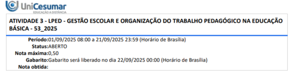 1ª QUESTÃO Rafael Silveira é diretor do Colégio Estadual Sol Nascente, ele está passando por grande dificuldade com seus professores e alunos. Os docentes se reuniram e para tentar diminuir a indisciplina dos alunos se organizaram e aumentaram o nível de dificuldade das avaliações e aumentaram o número de tarefas, impossibilitando que os alunos conseguissem realizar as atividades diariamente, causando uma grande revolta. O Grêmio Estudantil foi acionado para tentar intermediar o conflito entre professores e alunos, porém, sem sucesso, muitos pais começaram ir até a escola querem uma explicação da equipe diretiva e pedagógica, aumentando ainda mais o confronto. O diretor Rafael Silveira, sendo sua primeira gestão na função, nunca passou por tal situação e precisa urgentemente resolver esta questão. Conforme as discussões feitas na disciplina e o material didático, assinale a alternativa que corresponda com o papel do gestor nesta situação. ALTERNATIVAS A) Rafael Silveira, considerando a indisciplina dos alunos precisa apoiar os professores, tendo em vista, que só assim, é possível chegar a uma solução. B) O diretor Rafael precisa assumir o papel de mediador no que tange esses conflitos e buscar uma solução, trazendo para o diálogo, professores e alunos, podendo o Grêmio Estudantil intermediar os alunos. C) Rafael Silveira precisa urgentemente fazer a troca dos professores, considerando a atual situação, tendo em vista a decisão tomada em prejudicar os alunos. D) Deverá ser realizada uma reunião com os pais e a direção sem a participação dos professores e buscar uma solução para o conflito. E) A melhor coisa a ser feita é Rafael deixar o cargo de gestor, considerando sua saúde mental e física. Resposta correta: letra B Comentário: Na gestão democrática, o diretor atua como mediador, promovendo diálogo entre docentes, estudantes e famílias, buscando ajustes pedagógicos construídos coletivamente. 2ª QUESTÃO Leia a seguinte situação fictícia: [...] Em relação ao Projeto Político-pedagógico (PPP), analise as afirmativas a seguir: I. A gestora não tem autonomia para elaboração e execução da proposta pedagógica, tendo em vista que o projeto precisa ser desenvolvido de forma coletiva. II. O Projeto Político-pedagógico precisa ser um documento feito pelo gestor, considerando que a comunidade escolar não tem conhecimento técnico. III. Não se impede o PPP de ser feito de forma unilateral, considerando a possibilidade de compreender os problemas sociais da cidade. IV. O PPP exige o foco na formação do indivíduo, em que este se torne participativo, responsável, crítico e criativo. É correto o que se afirma em: ALTERNATIVAS A) I e II, apenas. B) II e III, apenas. C) I e IV, apenas. D) I, II e IV, apenas. E) I, II, III e IV. Resposta correta: letra C Comentário: O PPP é construção coletiva (II e III são falsas). Ele orienta formação integral do estudante (IV verdadeira). Assim, apenas I e IV procedem. 3ª QUESTÃO [...] No que se refere à Administração Escolar, analise as seguintes afirmações. I. A Diretora Helena da Silva está agindo corretamente [...] II. O desempenho da equipe [...] conecta-se ao desempenho da diretora. III. As decisões da administração escolar devem considerar o contexto escolar e social dos alunos. IV. A diretora pode atribuir à coordenação pedagógica o atendimento aos pais, estando desobrigada de atender. É correto apenas o que se afirma em: ALTERNATIVAS A) I e II, apenas. B) II e III, apenas. C) I e IV, apenas. D) I, II e IV, apenas. E) I, ll, III e IV. Resposta correta: letra B Comentário: A liderança impacta diretamente clima e resultados (II) e decisões precisam de base no contexto (III). I e IV contrariam atribuições de gestão. 4ª QUESTÃO [...] Considerando a importância do planejamento escolar, avalie as asserções: I. O planejamento escolar permite elaborar estratégias e decidir sobre o andamento da escola. PORQUE II. Deve ser construído de forma coletiva, com presença da comunidade escolar, para alcançar metas e objetivos. ALTERNATIVAS A) As asserções I e II são proposições verdadeiras, e a II é uma justificativa correta da I. B) As asserções I e II são proposições verdadeiras, mas a II não é uma justificativa correta da I. C) A asserção I é uma proposição verdadeira, e a II é uma proposição falsa. D) A asserção I é uma proposição falsa, e a II é uma proposição verdadeira. E) As asserções I e II são proposições falsas. Resposta correta: letra A Comentário: Planejamento é processo contínuo e mais efetivo quando participativo, o que explica por que orienta bem as decisões. 5ª QUESTÃO [...] Jorge Amaro indica nomes para resolver escolas com candidato único. Assinale a alternativa que corresponde à situação. ALTERNATIVAS A) A escolha de uma lista de nomes é recomendável e faz parte da escolha do diretor na Gestão Democrática [...] B) Considerando que a única possibilidade é indicação, o secretário fica impossibilitado de autorizar eleição. C) A eleição direta não é a melhor forma de Gestão Democrática [...] D) A eleição indireta é a melhor forma [...] E) O secretário pode indicar uma lista de nomes para aprovação, permitindo que as escolas não tenham candidato único. Resposta correta: letra E Comentário: Para preservar o processo eletivo e a participação, pode-se ampliar o leque de candidatos (lista para aprovação/consulta), evitando candidatura única. As demais opções negam ou distorcem a gestão democrática. 6ª QUESTÃO [...] PPP da escola Raio de Luz. I. A gestora tem autonomia para elaboração e execução da proposta pedagógica (como fez sozinha). II. O PPP deve envolver toda a comunidade escolar e ser participativo. III. Sendo escola nova, o PPP pode nascer da realidade local com participação e atualização posterior. IV. O PPP carece de fundamentação legal. É correto apenas o que se afirma em: ALTERNATIVAS A) I e II, apenas. B) II e III, apenas. C) I e IV, apenas. D) I, II e IV, apenas. E) I, II, III e IV. Resposta correta: letra B Comentário: O PPP é participativo (II) e contextualizado (III). I é falsa (não é unilateral) e IV é falsa (há base na CF/88 e LDB). 7ª QUESTÃO [...] TIC no ensino. I. TIC não são inovadoras; alunos vivem no mundo analógico. II. O conhecimento se faz apenas por livros e docentes; alunos não têm autonomia por tecnologias. ALTERNATIVAS A) I e II verdadeiras e II justifica I. B) I e II verdadeiras, mas II não justifica I. C) I verdadeira e II falsa. D) I falsa e II verdadeira. E) Asserções I e II falsas. Resposta correta: letra E Comentário: TIC são parte do cotidiano digital dos estudantes e ampliam autonomia e acesso ao conhecimento; ambas asserções são falsas. 8ª QUESTÃO [...] Sobre a importância da comunidade escolar (V/F): I. Apoiar o gestor na melhoria pedagógica e também em temas externos (mundo do trabalho). II. Alinhamento e participação coletiva com o gestor. III. Gestão democrática requer atuação autônoma da comunidade, sem interferência negativa do gestor. IV. Outras instâncias (grêmio, conselho, APMF) devem atuar em sintonia. As afirmações I, II, III e IV são, respectivamente: ALTERNATIVAS V, F, F, V. V, F, V, F. F, F, F, F. V, F, V, V. V, V, V, V. Resposta: V – V – V – V Comentário: A gestão democrática é colaborativa, com corresponsabilidade entre comunidade e instâncias colegiadas. 9ª QUESTÃO [...] Avaliação educacional. I. Avaliação diagnostica resultados para aplicar sanções. PORQUE II. Permite demitir professores com pior rendimento. ALTERNATIVAS A) I e II verdadeiras, e II justifica I. B) I e II verdadeiras, mas II não justifica I. C) I verdadeira e II falsa. D) I falsa e II verdadeira. E) I e II falsas. Resposta correta: letra E Comentário: Avaliação tem caráter diagnóstico e formativo, visando intervenção pedagógica, não punição ou demissão. 10ª QUESTÃO [...] Eleição e gestão democrática. ALTERNATIVAS A) Duas asserções verdadeiras, mas a segunda não justifica a primeira. B) Duas asserções verdadeiras e a segunda justifica a primeira. C) Primeira falsa e segunda verdadeira. D) Primeira verdadeira e segunda falsa. E) Ambas falsas. Resposta correta: letra B Comentário: Eleição é importante, mas não basta; a democratização se efetiva na condução participativa do gestor, o que explica a limitação da eleição por si só.