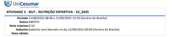 1ª QUESTÃO O exercício físico promove aumento da demanda energética do organismo, visando a manutenção da atividade muscular. A energia derivada dos nutrientes ingeridos na alimentação apresenta extrema importância para o fornecimento de energia química, gerando a manutenção do trabalho muscular por meio da geração de adenosina trifosfato (ATP). Dentre os vários sistemas envolvidos no fornecimento energético para ressíntese de ATP, pode-se destacar o papel das reservas de substratos energéticos que, por diferentes vias de fornecimento de energia, contribuem para a constante homeostase energética. A intensidade e/ou a duração do esforço, bem como o estado inicial das reservas de substratos energéticos e o nível de treinamento do atleta podem interferir sobre a predominância na ativação de uma ou de outra via metabólica, indicando maior utilização de um determinado substrato energético. Assim, os fosfatos de alta energia, os estoques de glicogênio muscular e hepático, e os lipídeos estocados nos adipócitos podem contribuir com maior ou menor magnitude com a geração de energia durante o exercício. Fonte: https://www.efdeportes.com/efd54/metab.htm Acesso em: 07 de ago. de 2023. Na figura, apresentamos a contribuição percentual do quadro dos maiores substratos energéticos para a energia gasta em 30 minutos de exercícios a 25, 65 e 85% VO2máx. Fonte: PAGAN, Bruno Guilherme Morais; PAGAN, Daniela Aparecida Capelato. Nutrição Esportiva. IndaialSC: Arqué, 2023. (Página 32). Considerando as vias energéticas ao longo do treinamento, analise as afirmações abaixo: I. A 25% do VO2 máx. a principal via de energização em nosso corpo é a de AGL plasmático. II. A 65% do VO2 máx. a via energética mais utilizada é a de glicogênio muscular. III. A 85% do VO2 máx. a principal fonte de energia para o músculo em atividade é proveniente de carboidratos. IV. Quando estamos em exercício físico mais intenso, ou seja, maior % VO2, a principal demanda energética é proveniente dos carboidratos. É correto o que se afirma em:   ALTERNATIVAS a) I, apenas. b) II e III, apenas. c) III e IV, apenas. d) II, III e IV, apenas. e) I, II, III e IV. 2ª QUESTÃO A alimentação é fundamental para o fornecimento de energia antes, durante e após o exercício físico (Autoria própria). Pessoas que desejam perder peso devem aumentar o gasto energético em relação à ingestão energética. Em muitas atividades nas quais a constituição corporal ou o peso corporal são considerados importantes, os participantes frequentemente tentam manter o balanço energético negativo para perder peso. No outro extremo, estão os esportes de resistência, que exigem gastos energéticos e ingestões de energia extremamente altos, nesses esportes, manter o balanço energético é fundamental para o desempenho (JEUKENDRUP; GLEESON, 2021). Fonte: PAGAN, Bruno Guilherme Morais; PAGAN, Daniela Aparecida Capelato. Nutrição Esportiva. IndaialSC: Arqué, 2023. Sobre as calorias provenientes dos alimentos e suas fontes, assinale a alternativa correta: ALTERNATIVAS a) O conteúdo energético de proteína na dieta mediana é de 5,7 KCal/g. Por conveniência, o conteúdo energético da proteína foi arredondado para número inteiro, sendo 6 Kcal/g. A glicose fornece 3,7Kcal/g e a energia do glicogênio e amido é cerca de 4,2Kcal/g, por conveniência seu conteúdo energético foi arredondado para 3 Kcal/g. b) A caloria proveniente da proteína depende do tipo e do conteúdo de nitrogênio. O nitrogênio não fornece energia, sendo assim, proteínas com densidades maiores de nitrogênio contém menos energia por grama. O conteúdo energético de proteína na dieta mediana é de 5,7 KCal/g. Por conveniência, o conteúdo energético da proteína foi arredondado para número inteiro, sendo 6 Kcal/g. c) A glicose fornece 3,7Kcal/g e a energia do glicogênio e amido é cerca de 4,2Kcal/g. Já no caso das fontes de gordura, um triacilglicerol de cadeia média como o octoanoato pode conter 8,6Kcal/g, enquanto o triacilglicerol de cadeia longa pode conter 9,6Kcal/g. Os conteúdos de energia de carboidratos e gorduras, por conveniência, foram arredondados para números inteiros, sendo respectivamente 4 Kcal/g e 9 Kcal/g. d) A glicose fornece 3,7Kcal/g e a energia do glicogênio e amido é cerca de 4,2Kcal/g. Já no caso das fontes de gordura, um triacilglicerol de cadeia média como o octoanoato pode conter 8,6Kcal/g, enquanto o triacilglicerol de cadeia longa pode conter 9,6Kcal/g. Os conteúdos de energia de carboidratos e gorduras, por conveniência, foram arredondados para números inteiros, sendo respectivamente 3 Kcal/g e 10 Kcal/g. e) O conteúdo energético de proteína na dieta mediana é de 5,7 KCal/g. Por conveniência, o conteúdo energético da proteína foi arredondado para número inteiro, sendo 6 Kcal/g. A glicose fornece 3,7Kcal/g e a energia do glicogênio e amido é cerca de 4,2Kcal/g, por conveniência seu conteúdo energético foi arredondado para 3 Kcal/g, já os ácidos graxos fornecem cerca de 9,3 Kcal/g, e seu conteúdo energético, arredondado para 9 Kcal/g 3ª QUESTÃO Os suplementos nutricionais, como o nome já diz, devem ser usados para suplementar a dieta vigente, em vez de substituí-la, entretanto, para muitos atletas modernos, a nutrição esportiva se tornou sinônimo de suplementos nutricionais. As ideias e as expectativas dos atletas acerca dos suplementos nutricionais são, pesadamente, influenciadas pelos fabricantes e vendedores de tais suplementos, os quais alegam que seus produtos aumentam a massa muscular, melhora o vigor e assim por diante (JEUKENDRUP; GLEESON, 2021). Sobre esse assunto, analise as assertivas abaixo: I. Uma das formas de encontrar suplementos dietéticos, é através de alimentos enriquecidos com nutrientes adicionais ou componentes fora de sua composição típica de nutrientes (por exemplo, enriquecidos com minerais e vitaminas, bem como alimentos enriquecidos com nutrientes). II. Alimentos formulados e alimentos para esportes, produtos que fornecem energia e nutrientes de uma forma mais conveniente do que o normal, alimentos para suporte nutricional geral (por exemplo, substitutos de refeições líquidas) ou para uso direcionado em torno do exercício (por exemplo, bebidas esportivas, géis, barras). III. Não precisamos de nutrientes individuais e outros componentes de alimentos ou ervas produtos fornecidos em formas isoladas ou concentradas. IV. Produtos com vários ingredientes contendo várias combinações dos produtos descritos acima que visam resultados semelhantes. Sobre as formas dos suplementos dietéticos, assinale a alternativa correta: ALTERNATIVAS a) I e II, apenas. b) II e III, apenas. c) III e IV, apenas. d) I, II e III, apenas. e) I, II e IV, apenas. 4ª QUESTÃO As vitaminas são compostos orgânicos que podem atuar como coenzimas e até agir de forma semelhante aos hormônios. Tanto as vitaminas como os minerais não produzem energia, porém auxiliam e participam de processos de produção energéticas e regulam reações metabólicas. As vitaminas são necessárias ao crescimento, à reparação dos tecidos, ao funcionamento e à proteção do organismo. Podemos dividir as vitaminas em duas classes: lipossolúveis e hidrossolúveis (PERES, 2021). Sobre essa divisão, assinale a alternativa correta: ALTERNATIVAS a) Vitaminas lipossolúveis: A (Retinol), D (Colecalciferol), E (Tocoferol) e K (Fitomenadiona), essas vitaminas podem ser armazenadas no corpo em grandes quantidades e podem causar intoxicação. b) Vitaminas lipossolúveis: A (Retinol), D (Colecalciferol), E (Tocoferol) e B12 (Cianocobalamina), essas vitaminas podem ser armazenadas no corpo em grandes quantidades e podem causar intoxicação. c) Vitamina hidrossolúveis: Vit B1 (Tiamina), Vit B2 Riboflavina), Vit B3 (Niacina), Vit B6 (Piridoxina), Vit B9 (Ácido fólico), Vit B12 (Cianocobalamina), Vit B5 (Ácido pantotênico), Vit B7 (Biotina), Vit C (Ácido Ascórbico) e Vitamina A (Retinol). Quase todas estão envolvidas no metabolismo energético. d) Vitamina hidrossolúveis: Vit B1 (Tiamina), Vit B2 Riboflavina), Vit B3 (Niacina), Vit B6 (Piridoxina), Vit B9 (Ácido fólico), Vit B12 (Cianocobalamina), Vit B5 (Ácido pantotênico), Vit B7 (Biotina), Vit C (Ácido Ascórbico) e Vitamina K (Fitomenadiona). Quase todas estão envolvidas no metabolismo energético. e) Vitamina lipossolúveis: Vitamina A (Retinoll), Vit B1 (Tiamina), Vit B2 Riboflavina), Vit B3 (Niacina), Vit B6 (Piridoxina), Vit B9 (Ácido fólico), Vit B12 (Cianocobalamina), Vit B5 (Ácido pantotênico), Vit B7 (Biotina), Vit C (Ácido Ascórbico) e Vitamina A (Retinol). Quase todas estão envolvidas no metabolismo energético. 5ª QUESTÃO A nutrição esportiva evoluiu muito e, atualmente, é preciso analisar, de uma maneira global, o atleta para a implementação de um plano nutricional adequado e saudável para otimizar o desempenho e a recuperação, o que significa que você precisa alinhar seu plano nutricional com seu plano de treinamento, isso permitirá que você otimize sua saúde, e, principalmente, seu desempenho. A periodização nutricional é o termo que descreve o ato de combinar sua nutrição com suas sessões de treinamento. Desta forma, seu programa de nutrição deve variar e ter o objetivo de complementar seu treinamento físico para que você possa começar suas sessões bem alimentado e hidratado (USA Triathlon, 2017). Fonte: PAGAN, B. G. M; PAGAN, D. A. C. Nutrição Esportiva. Indaial, SC : Arqué, 2023. De acordo com a temática de aliar alimentação e treinamento, analise as assertivas abaixo: I. Manipular o peso corporal: alguns atletas querem ganhar ou perder peso, o que pode ser um objetivo importante de um plano nutricional. II. Manipular a composição corporal: alguns atletas querem atingir uma porcentagem de gordura corporal específica e manipularão seus planos de nutrição de acordo com este objetivo. III. Melhorar a eficiência metabólica: a periodização nutricional aprimora a capacidade do corpo de utilizar gordura acumulada como energia, durante o exercício, e preservar as reservas de carboidrato. IV. Desenvolver um sistema imunológico saudável: seguir um bom plano nutricional ajudará seu sistema imunológico, especialmente durante carga pesada de exercícios. V. Ajudar a preparação física: um plano nutricional deve apoiar todas as variações físicas de volume e intensidade em um ano de treinamento e, por isso, periodizar o plano nutricional deve ser o primeiro passo para avaliar as necessidades nutricionais do atleta. Assinale a alternativa que indique corretamente os principais objetivos para se aliar alimentação com os objetivos do treinamento. ALTERNATIVAS a) I, III e IV, apenas. b) II, III e V, apenas. c) I, II, III e V, apenas. d) II, III, IV e V, apenas. e) I, II, III, IV e V. 6ª QUESTÃO Segundo o Comitê Olímpico Internacional, a definição mais moderna e abrangente sobre recursos ergogênicos é: “Um alimento, componente alimentar, nutriente ou composto não-alimentar que é propositadamente ingerido em adição à dieta habitualmente consumida com o objetivo de alcançar um específico benefício para a saúde e/ou desempenho” (MAUGHAM et al., 2018, p. 439). Fonte: MAUGHAM, R. J. et al. IOC consensus statement: dietary supplements and the high-performance athlete. Br J Sports Med, v. 52, 2018. Considerando o objetivo dos atletas no uso de suplementos, analise as afirmativas a seguir: I. Potencializar deficiências nutricionais que possam prejudicar a saúde ou o desempenho. II. Fornecimento conveniente de energia e nutrientes em torno de uma sessão de exercícios. III. Alcançar um benefício de desempenho específico e direto em concorrência. IV. Obter uma melhoria de desempenho indiretamente acumulada de resultados, como permitir um treinamento mais eficaz (ou seja, maior intensidade, maior volume), melhor recuperação nas sessões de treino, otimizando massa e composição corporal, ou reduzindo riscos de lesões e doenças. Assinale a alternativa correta: ALTERNATIVAS a) II e III, apenas. b) III e IV, apenas. c) I, II e III, apenas. d) I, II e IV, apenas. e) II, III e IV, apenas. 7ª QUESTÃO De acordo com McArdle; Katch e Katch (2016), os achados na literatura científica da nutrição esportiva e para o exercício enfatizam que não apenas o tipo específico e a mistura dos nutrientes como também a cronologia do aporte para a melhora do desempenho físico. O objetivo da cronologia dos nutrientes é saber quando comer o que comer para ajudar os atletas, competidores recreativos e entusiastas de exercícios a alcançarem seu melhor desempenho e sua recuperação subsequente. O conhecimento dessa cronologia dos nutrientes nos permite a redução do estado catabólico, liberação dos hormônios glucagon, epinefrina, norepinefrina e cortisol, e a ativação dos hormônios, que ajudam a aumentar o anabolismo, testosterona, hormônio do crescimento, fator de crescimento 1 semelhante à insulina, facilitando a recuperação do exercício e maximizar o crescimento muscular. A partir daí, entender sobre as três fases (energética, anabólica e de crescimento) para otimização da ingestão de nutrientes é fundamental. E a esse respeito analise as assertivas a seguir: I. Fase Energética: aumenta a ingestão dos nutrientes para gastar totalmente o glicogênio, aumenta a endurance muscular, ativa a supressão do sistema imunológico, reduz os danos musculares e facilita a recuperação no período após o exercício. II. Fase Energética: aumenta a ingestão dos nutrientes para poupar o glicogênio, aumenta a Endurance muscular, limita a supressão do sistema imunológico, reduz os danos musculares e facilita a recuperação no período após o exercício. III. Fase Anabólica: consiste na janela metabólica de 90 minutos após o exercício – um período que aumenta a sensibilidade à insulina para que ocorra o restabelecimento das reservas musculares de glicogênio e o reparo e a degradação do tecido muscular. IV. Fase Anabólica: consiste na janela metabólica de 45 minutos após o exercício – um período que aumenta a sensibilidade à insulina para que ocorra o restabelecimento das reservas musculares de glicogênio e o reparo e a síntese do tecido muscular. V. Fase de Crescimento: vai do fim da fase anabólica até o início da próxima sessão de treinos. Ela representa o período de tempo necessário para maximizar a sensibilidade à insulina e manter o estado anabólico, visando acentuar os ganhos de massa e de força musculares. Assinale a alternativa que descreve corretamente: ALTERNATIVAS a) II e V, apenas. b) I, IV, V, apenas. c) I, III, V, apenas. d) II, IV, V, apenas. e) II, III, V, apenas. 8ª QUESTÃO O gasto energético diário varia de pessoa para pessoa, dependendo de sua composição corporal, genética, gênero e medidas, além de outras variáveis como estado de saúde, clima, idade. A energia é necessária para diversos processos que ocorrem no corpo, incluindo funções basais, digestão, absorção, metabolismo e reservas de alimentos. Além disso, pessoas ativas gastam energia durante o exercício. Os três componentes principais do gasto energético são: Taxa metabólica em repouso ou basal; termogênese induzida pela dieta e efeito térmico do exercício. Fonte:PAGAN, B. G. M; PAGAN, D. A. C. Nutrição Esportiva. Indaial, SC: Arqué, 2023. Sobre esses 3 componentes, assinale a alternativa que apresenta de forma correta seu detalhamento: ALTERNATIVAS a) VCT (Valor Calórico Total) é o valor total da dieta a ser consumida pelo indivíduo durante o dia, onde não é necessário considerar o Fator Atividade, uma vez que todas as atividades têm a mesma influência sobre o planejamento alimentar. b) Gasto energético para digestão (geralmente atinge em torno de 30% do GET); Atividade física (energia gasta para as atividades do cotidiano como tomar banho, escovar os dentes, lavar louças) e Taxa Metabólica Basal (Energia gasta durante os exercícios físicos realizados diariamente). c) Taxa Metabólica Basal (energia gasta durante os processos corpóreos vitais); Gasto energético para digestão, absorção, metabolismo dos alimentos e armazenamento de reserva de glicogênio e gordura (estimado em aproximadamente 10% do GET); Atividade Física (energia gasta durante a atividade física diária). d) Gasto energético para digestão, absorção, metabolismo dos alimentos e armazenamento de reserva de glicogênio e gordura; Exercício físico (energia gasta para as atividades do cotidiano como tomar banho, escovar os dentes, lavar louças) e Taxa Metabólica Basal (energia gasta durante os exercícios físicos realizados diariamente). e) Taxa Metabólica Basal (energia gasta durante os processos corpóreos vitais), Gasto energético para digestão, absorção, metabolismo dos alimentos e armazenamento de reserva de glicogênio e gordura (estimado em aproximadamente 30%); Exercício físico (energia gasta para as atividades do cotidiano como tomar banho, escovar os dentes, lavar louças). 9ª QUESTÃO A fisiologia do exercício é considerada uma subárea da fisiologia humana, responsável pelo estudo das respostas fisiológicas ao exercício físico e as adaptações fisiológicas decorrentes do estresse crônico provocado pelo treinamento. As consequências decorrentes de um programa de treinamento podem ser entendidas como adaptações fisiológicas, que geralmente incluem não apenas uma alteração na função, mas também na forma, das quais se destaca uma diminuição da frequência cardíaca de repouso (bradicardia) e um aumento do consumo máximo de oxigênio. Fonte: PAGAN, Bruno Guilherme Morais; PAGAN, Daniela Aparecida Capelato. Nutrição Esportiva. IndaialSC: Arqué, 2023. (Adaptado). Considerando que para um treinamento ideal devem ser considerados alguns princípios básicos, analise as afirmativas abaixo. I. O princípio da individualidade afirma que cada indivíduo responde de forma diferente a um mesmo treinamento físico, sugerindo assim que todo ser humano é único. Além disso, aponta que a genética possui um papel importante na capacidade de adaptação corporal. II. Segundo o princípio da especificidade, as adaptações ao treinamento são específicas ao tipo de atividade, ao volume e intensidade do exercício realizado. III. O Princípio da sobrecarga progressiva aponta que ajustes constantes precisam ser realizados para que a progressão contínua dos resultados aconteça, sendo assim é necessário sempre fornecer novos estímulos por meio da dieta e do treinamento. IV. Segundo o princípio da periodização, o macrociclo pode ser dividido em dois ou mais mesociclos, os quais possuem variações de intensidade e volume do treinamento, assim como da forma ou do tipo específico de treinamento. V. O princípio do difícil/fácil diz respeito à variação entre treinamentos difíceis e fáceis, sendo que um ou dois dias de treinamento difícil jamais devem ser seguidos por um dia de treinamento fácil, visto que permitirá que o corpo e a mente se atrapalhem antes do próximo dia de treinamento difícil. É correto o que se afirma em: ALTERNATIVAS a) III, apenas. b) I e II, apenas. c) III, IV e V, apenas. d) I, II, III e IV, apenas. e) I, II, III, IV e V. 10ª QUESTÃO Desde o início do século XX, sabe-se que a ingestão de carboidratos está relacionada ao desempenho no exercício. A disponibilidade de carboidrato como substrato para a contração do músculo esquelético e para o sistema nervoso central é importante para o desempenho no exercício de resistência (JEUKENDRUP; GLEESON, 2021). Embora não compreendamos totalmente como os alimentos que contêm carboidratos melhoram o desempenho, a maioria dos cientistas acredita que a manutenção da glicemia próximo dos níveis normais permite aos músculos obter mais energia a partir da glicose do sangue. Fonte: PAGAN, B. G. M; PAGAN, D. A. C. Nutrição Esportiva. Indaial, SC : Arqué, 2023. Considerando o exposto, avalie as afirmativas abaixo: I. São uma fonte importante de energia, particularmente, durante o exercício de alta intensidade. II. Sua presença regula o metabolismo de gorduras e de proteínas. III. O glicogênio muscular e o hepático são sintetizados a partir dos carboidratos. IV. A disponibilidade de carboidrato pode influenciar não só o desempenho no exercício prolongado, como também o desempenho em exercícios de intensidade intermitente e de alta intensidade. V. Como o carboidrato é o combustível mais importante para o sistema nervoso central, várias tarefas cognitivas e habilidades motoras têm papel fundamental para as habilidades esportivas, que também podem ser afetadas pela disponibilidade de carboidrato. Os carboidratos têm muitas funções no organismo, assinale a alternativa que descreve corretamente: ALTERNATIVAS a) I, IV, V, apenas. b) II, III, V, apenas. c) I, II, III, V, apenas. d) I, III, IV, V, apenas. e) I, II, III, IV e V.