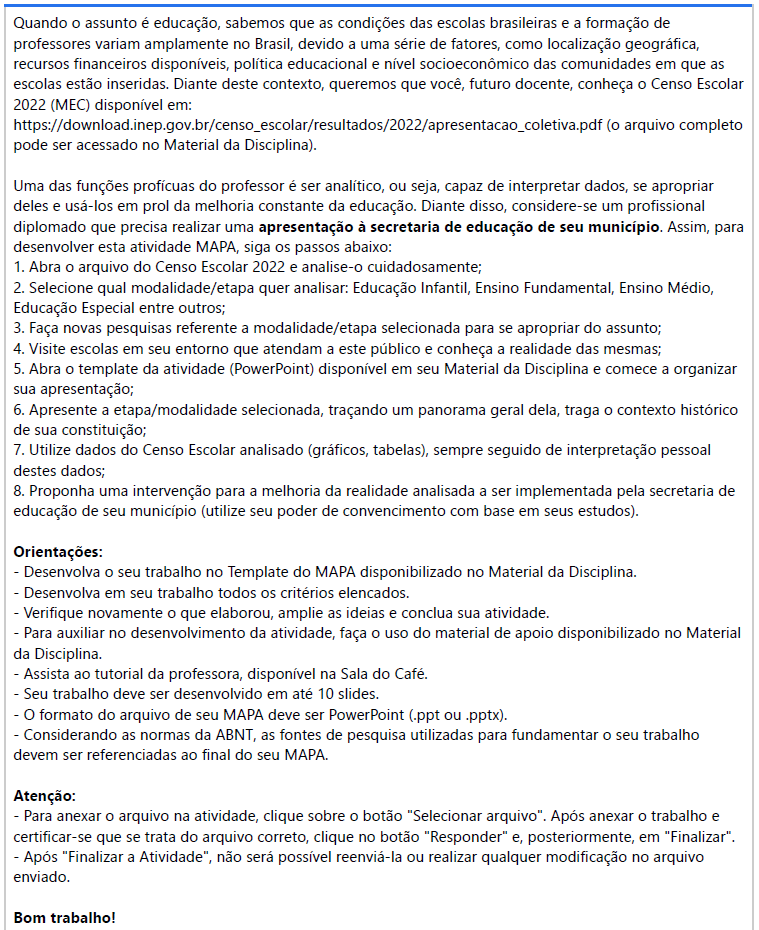 Mapa Mapa Prática Pedagógica Vivência Profissional