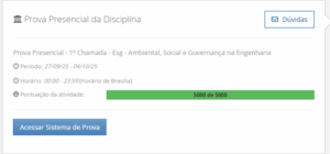 Prova Presencial - 1° Chamada - Esg - Ambiental, Social e Governança na Engenharia
