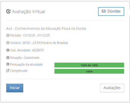 1) As lutas indígenas são uma manifestação cultural que se originou na América pré-colombiana, e que envolve técnicas de combate corpo a corpo, além de atividades rituais e cerimoniais. Sobre este assunto, julgue as afirmações a seguir como verdadeiras (V) ou falsas (F): ( ) A luta indígena é uma prática corporal que envolve técnicas de combate corpo a corpo. ( ) O objetivo da luta Huka-huka é derrubar o adversário, utilizando técnicas de agarramento e imobilização ( ) As lutas entre os povos ancestrais são realizadas como uma forma de treinamento para a guerra e a caça, mas não como uma forma de celebração. – ( ) As lutas indígenas têm uma dimensão cultural significativa por estarem enraizadas em valores, crenças, mitos e tradições dos diferentes grupos étnicos e sociais que as praticam. Assinale a alternativa que apresenta a sequência CORRETA. ________________________________________ Alternativas: a) V - V - F - V b) V - V - V - V c) F - F- V - F d) F - V - F - F e) F - F - F -F 2) No campo das dimensões culturais e das práticas corporais se faz necessário levar aos alunos a refletir e compreender que luta é diferente de briga, que as lutas estão ligadas a fatores culturais e sociais e até mesmo como mecanismos de defesa pessoal. Considerando as informações a respeito desse tema, analise as afirmativas a seguir: I - Ao escolher uma modalidade de luta para ensinar na escola, o professor precisa adaptar as práticas corporais às características dos alunos e às instalações da unidade escolar. II - O docente deve permitir que os alunos escolham livremente a modalidade de luta que desejam aprender. III - O professor deve escolher uma modalidade que seja adequada ao contexto da comunidade. Considerando o contexto apresentado, é correto o que se afirma em: ________________________________________ Alternativas: a) Somente em I b) Somente na II c) Somente em II e III. d) Somente em I e III e) Nas afirmações I, II e III. 3) A compreensão e valorização da diversidade cultural presente nas danças brasileiras e do mundo é uma das competências previstas na Base Nacional Comum Curricular (BNCC) para o ensino de Educação Física, contribuindo para o desenvolvimento do senso crítico, apreciação e respeito pela pluralidade cultural. Com base no ensino das danças nas aulas de Ed. Física e sua pluralidade cultural, avalie as seguintes asserções e a relação proposta entre elas: I. A dança do forró é considerada um símbolo da cultura brasileira, tendo se originado nas festas juninas do Nordeste e se espalhado por todo o país, acompanhada por sanfona, zabumba e triângulo. PORQUE II. Numa aula de Educação Física cujo conteúdo seja dança, poderia ser abordado o estilo forró, pois este é importante por representar a diversidade cultural e a musicalidade característica do Brasil. A respeito dessas asserções, assinale a alternativa correta. ________________________________________ Alternativas: a) As asserções I e II são proposições verdadeiras e a II justifica a I. b) As asserções I e II são proposições verdadeiras, mas a II não justifica a I. c) A asserção I é uma proposição verdadeira e a II, falsa. d) A asserção I é uma proposição falsa e a II, verdadeira. e) As asserções I e II são proposições falsas. 4) A escola, enquanto lugar e espaço de materialização formal do processo educativo, estará emergida na educação moral e na construção de um conjunto de regras de valorizam a cooperação, o respeito ao espaço coletivo, a solidariedade, a autonomia. Sobre o papel da escola e da educação de valores, assinale a alternativa CORRETA. ________________________________________ Alternativas: a) A escola deve ser agente de transformação social. b) A escola deve ser agente de manutenção da ordem social. c) A escola deve lutar para conservar os valores e tradições, sem olhar para o futuro e uma nova sociedade. d) A escola é neutra e nela não estão presentes os valores e dilemas sociais. e) Os conteúdos escolares são neutros e não possuem valores e dimensões éticas. 5) A relação entre sociedade, escola, currículo e aluno deve ser sempre dinâmica. Pensada e constantemente repensada. Sobre essa relação, avalie as seguintes asserções e a relação proposta entre elas: I - A fusão e identificação entre o sujeito e o currículo deve ocorrer de modo que qualquer coisa que vier acontecer com um produzirá efeitos no outro. PORQUE II – O currículo não pode ser estagnado, imutável. Ao mesmo tempo que transforma o aluno e a escola, o currículo e o cotidiano escolar precisam ser constantemente (re)construído criando assim uma cultura escolar dinâmica. A respeito dessas asserções, assinale a alternativa CORRETA. ________________________________________ Alternativas: a) A asserção I é uma proposição verdadeira e a asserção II, é falsa. b) A asserção II é uma proposição verdadeira e a I, falsa. c) A asserção I é uma proposição falsa e a II, também é falsa. d) As asserções I e II são proposições verdadeiras, mas a II não justifica a I. e) As asserções I e II são proposições verdadeiras, e a II justifica a I.