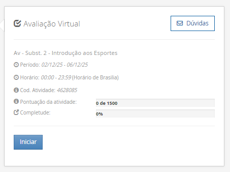 1) O esporte é um fenômeno tão complexo e possui uma multiplicidade de modalidades com características bem distintas. Leia e analise a descrição abaixo: "De acordo com a Base Nacional Comum Curricular, compreende-se este tipo de esporte como práticas cujo objetivo está relacionado ao arremesso ou ao lançamento de algum objeto, no qual busca-se acertar um alvo específico que pode estar estático ou em movimento" Sobre a classificação dos esportes, assinale a alternativa correta em relação ao conceito acima apresentado: ________________________________________ Alternativas: • a) Contato. • b) Invasão. • c) Marca. • d) Precisão. • e) Técnico-combinatório. 2) Ao abordar as metodologias para ensino dos elementos técnico-esportivos, compreende-se a existência de paradigmas conceituais e de aplicação no processo de ensino-aprendizagem no cenário esportivo. Sobre os métodos de ensino, leia a descrição abaixo: "Compreende a divisão das ações em fases relativamente independentes, onde a aprendizagem é realizada de maneira autônoma, com a conexão dessas ações fora das condições do jogo". Sobre os métodos de ensino, assinale a alternativa correta em relação a descrição acima apresentada: ________________________________________ Alternativas: • a) Método Global. • b) Método Individual. • c) Método Analítico ou parcial. • d) Método Misto. • e) Método Coletivo 3) Para que possamos compreender as características das ações técnicas nos diferentes cenários esportivos, é necessário compreender que os aspectos táticos estão diretamente relacionados ao esporte e que são fundamentais para as tomadas de decisão em situações de disputa. Sobre a técnica e a tática, analise as afirmativas abaixo: I – A tática pode ser compreendida como alternativas de decisão, ou planos de ação que permitem resolver situações de jogo frente a um ou mais adversários, na busca pelo sucesso esportivo. lI - Pode-se compreender que as características das ações técnicas buscam interpretar no tempo, no espaço e na situação o meio instrumental de operação mais adequado na solução de um determinado problema motor. III - a ação técnica está vinculada à situação de jogo em que exige tomada de decisão e essas ações podem variar de acordo comas características da prática: individual ou coletiva. Considerando o contexto apresentado, é correto o que se afirma em: ________________________________________ Alternativas: • a) I e III, apenas. • b) II e III, apenas. • c) I e II, apenas. • d) III, apenas. • e) I, II e III. 4) Os esportes com rede divisória ou muro/parede de rebote são modalidades nas quais se arremessa, lança ou se bate na bola ou peteca em direção à quadra adversária. Sobre os esportes com rede divisória ou muro/parede de rebote, analise as afirmativas abaixo: I – O objetivo de arremessar/lançar/rebater a bola ao lado adversário é que não consiga devolvê-la, ou a devolva fora do campo adversário ou pelo menos tenha dificuldades para devolvê-la. II - Uma característica comum desses esportes é que sempre se joga interceptando (defesa) a trajetória da bola, disco ou da peteca ao mesmo tempo em que se tenta jogá-la para o lado do adversário (ataque). III – Voleibol, tênis de mesa, peteca e vôlei de praia, são exemplos de esporte de rede. Considerando o contexto apresentado, é correto o que se afirma em: ________________________________________ Alternativas: • a) I e III, apenas. • b) II e III, apenas. • c) I e II, apenas. • d) III, apenas. • e) I, II e III. 5) A metodologia de ensino dos esportes coletivos e individuais tem como característica um objeto que pode ser controlado e orientado pelo aluno dentro de um espaço definido envolvendo disputa, definições de meta de ataque e defesa, organização das equipes com intuito comum, tendo regras que determinam a forma de jogar e apontando as ações dos jogadores. Assim, a pedagogia do esporte debate: ________________________________________ Alternativas: • a) a vertente construtivista como a aprendizagem de técnicas de movimento tirado do jogo. • b) a vertente social como a aprendizagem de técnicas de movimento tirado do jogo. • c) a vertente cultural como a aprendizagem de técnicas de movimento tirado do jogo. • d) a vertente tradicional como a aprendizagem de técnicas de movimento tirado do jogo. • e) a vertente ambiental como a aprendizagem de técnicas de movimento tirado do jogo.