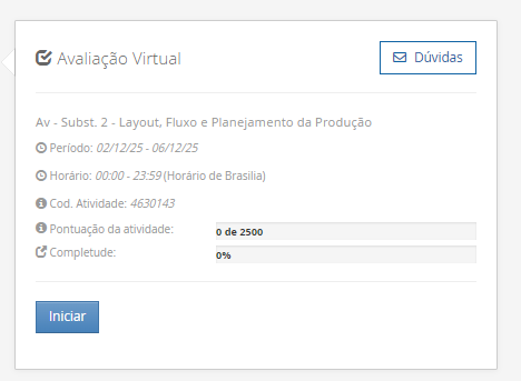 1) A estratégia de produção e operações (EPO) é essencial para qualquer empresa que deseja se destacar no mercado. Ela funciona como uma ponte entre o que a organização deseja alcançar no longo prazo e o que suas operações podem entregar no dia a dia. Quando falamos de operações, há cinco objetivos principais de desempenho da produção que toda empresa deve equilibrar: Custo, qualidade, flexibilidade, confiabilidade e velocidade. Portanto, associe os objetivos de desempenho, relacionados na Coluna 1, com suas respectivas características, relacionadas na Coluna 2: Coluna 1: 1 – Custo. 2 – Qualidade. 3 – Flexibilidade. 4 – Confiabilidade. 5 – Velocidade. Coluna 2: A – como produzir de forma eficiente para oferecer preços competitivos. B – garantir que os produtos atendam ou superem as expectativas dos clientes. C – conseguir adaptar a produção a diferentes demandas ou personalizações. D – cumprir prazos e garantir que os clientes recebam o que esperam, na hora certa. E – entregar produtos de forma rápida e eficiente. Assinale a alternativa que contempla a associação correta. ________________________________________ Alternativas: • a) 1-A; 2-B; 3-C; 4-D; 5-E. • b) 1-B; 2-C; 3-D; 4-E; 5-A. • c) 1-C; 2-D; 3-E; 4-A; 5-B. • d) 1-D; 2-E; 3-A; 4-B; 5-C. • e) 1-E; 2-D; 3-C; 4-B; 5-A. 2) O ambiente de produção ou operações, onde o trabalho realmente acontece, deriva diretamente da estratégia escolhida pela empresa nessa área. Conforme o modo de interação estabelecido com os clientes, a organização pode estruturar seu sistema produtivo de diferentes maneiras, adotando o ambiente de produção mais adequado ao tipo de relação e às demandas do consumidor. Logo, uma classificação dos ambientes de produção é Make-to-Stock (MTS, produção para estoque). Em relação a produção para estoque (MTS), avalie as afirmativas a seguir: I – Ambiente no qual os produtos são planejados e produzidos antes do recebimento do pedido. II – Os produtos são padronizados com base em previsões de demanda sem customização. III - Apresenta alto volume de estoque de produtos acabados. Considerando o contexto apresentado, é correto o que se afirma em: ________________________________________ Alternativas: • a) I, apenas. • b) I e II, apenas. • c) I e III, apenas. • d) II e III, apenas. • e) I, II e III. 3) Uma indústria de componentes automotivos opera 9 horas por dia e precisa atender a uma demanda diária de 360 unidades de um item estratégico. O gestor deseja calcular o Takt Time para ajustar o ritmo de produção ao consumo do cliente. Sabe-se que, desse total de horas de trabalho, 45 minutos são destinados a pausas, reuniões rápidas e ajustes de máquina. Com base nessas informações, qual deve ser o Takt Time (em segundos) para atender à demanda diária? ________________________________________ Alternativas: • a) 55,5 segundos • b) 65,5 segundos • c) 75,5 segundos • d) 82,5 segundos • e) 90,5 segundos 4) O Planejamento e Controle da Produção (PCP) funciona como um sistema que coordena os recursos produtivos, garantindo que as atividades ocorram na sequência adequada para atender às necessidades do cliente. Essa coordenação envolve planejar o uso dos recursos, executar o que foi definido e monitorar constantemente o processo para corrigir possíveis desvios. Sem essa organização, a empresa pode enfrentar atrasos, estoques desbalanceados e queda na qualidade, comprometendo sua competitividade. Com base no papel desempenhado pelo PCP dentro das organizações, assinale a alternativa que apresenta corretamente uma função desse sistema. ________________________________________ Alternativas: • a) Garantir que a produção atenda à demanda dos clientes de forma eficiente, sem excessos ou faltas de produtos. • b) Desenvolver campanhas de marketing para ampliar a visibilidade da marca no mercado. • c) Realizar apenas o controle final da qualidade, após o produto já ter sido concluído. • d) Realizar a seleção, contratação e treinamento de novos colaboradores. • e) Definir políticas de vendas e estratégias comerciais. 5) Determinar a capacidade produtiva de uma operação, célula ou planta é uma tarefa complexa, pois cada elemento do sistema apresenta características próprias que influenciam seu desempenho ; no caso de uma máquina, por exemplo, fatores como estado de conservação, mix de produção, método de trabalho, habilidade do operador, tempo de setup e até a marca da ferramenta de corte afetam sua capacidade, e o volume efetivo de produção, aliado ao estudo e à escolha do processo produtivo, define e dimensiona a mão de obra direta, os equipamentos necessários, os insumos básicos e o ferramental utilizado. Assim, uma medida da capacidade é a capacidade efetiva. Assinale a alternativa que contempla corretamente a característica da capacidade efetiva. ________________________________________ Alternativas: • a) O sistema é considerado ideal, sem perdas. • b) São levadas em consideração as necessidades e as perdas do sistema. Nesta consideram-se as necessidades de processo (perdas programadas). • c) São levadas em consideração as perdas não planejadas do sistema. Nesta consideram-se as necessidades de processo (perdas não programadas), incluindo questões relativas ao fluxo fabril e ao tamanho dos lotes. • d) É a razão entre a capacidade operacional e a capacidade de projeto. • e) É a capacidade com que, de fato, o administrador da planta pode contar para o seu planejamento.