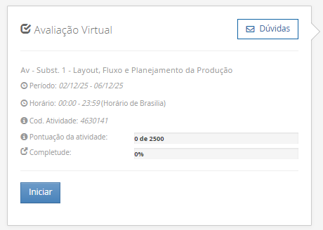 1) Um layout típico envolve a consideração de uma grande série de atividades inter-relacionadas entre os setores. O desenho de um layout é a materialização da estratégia de manufatura, contemplando a maioria dos pontos de escolha do processo e da infraestrutrura da manufatura. Nesse sentido, um tipo de layout é o layout por produto (ou em Linha). Em relação ao Layout em Linha, avalie as afirmativas a seguir: I - O layout por produto, é usado quando um produto ou um conjunto de produtos muito semelhantes são fabricados em grandes volumes. II - No layout por produto as máquinas ou estações de trabalho são organizadas na forma de linhas de fabricação ou montagem de acordo com as sequências de operações do produto. III - Trata-se de um layout orientado para o produto com o especial propósito de agrupar as máquinas em um fluxo linear. Considerando o contexto apresentado, é correto o que se afirma em: ________________________________________ Alternativas: • a) I, apenas. • b) II, apenas. • c) III, apenas. • d) I e II, apenas. • e) I, II e III. 2) O mapeamento de processos é uma ferramenta essencial para visualizar, analisar e melhorar os fluxos de trabalho dentro de uma organização. O mapeamento de processos consiste em descrever como as atividades de um processo se relacionam entre si. Existem várias técnicas que podem ser aplicadas para esse mapeamento, também conhecido como blueprinting ou análise de processos. Assim, existem algumas ferramentas para mapear os processos. Portanto, associe as ferramentas para mapear processos, relacionadas na Coluna 1, com suas respectivas características, relacionadas na coluna 2: Coluna 1: 1 – Fluxograma 2 – Mapa de fluxo de valor 3 – Diagrama SIPOC Coluna 2: A – diagramas que ilustram o fluxo de atividades, detalhando a sequência lógica dos passos e interações em um processo por meio de uma simbologia padrão. B – uma ferramenta Lean que mapeia o fluxo de materiais e informações ao longo de todo o processo, desde o pedido do cliente até a entrega do produto final. Foca na identificação de desperdícios e oportunidades de melhoria. C – diagramas que identificam os fornecedores, entradas, processos, saídas e clientes, fornecendo uma visão global das principais partes envolvidas no processo. Assinale a alternativa que contempla a associação correta. ________________________________________ Alternativas: • a) 1-A; 2-B; 3-C. • b) 1-B; 2-C; 3-A. • c) 1-B; 2-A; 3-C. • d) 1-C; 2-A; 3-B. • e) 1-C; 2-B; 3-A. 3) O conceito de melhoria contínua é conhecido como kaizen, e se utiliza de uma abordagem que tem como objetivo o aprimoramento incremental e contínuo do desempenho. Ao invés de buscar grandes mudanças, o kaizen tem foco em pequenas etapas de melhoria que, ao serem realizadas constantemente, resultam em avanços significativos. Diversas ferramentas e metodologias podem ser empregadas para promover a melhoria contínua dos processos. O objetivo principal é aumentar a eficiência e a eficácia dos processos produtivos. Sendo que uma metodologia é a Teoria das Restrições. Assinale a alternativa que contém corretamente uma característica da Teoria das Restrições (TOC). ________________________________________ Alternativas: • a) Essa metodologia visa reduzir a variabilidade e os defeitos nos processos por meio da aplicação de técnicas estatísticas e análise rigorosa. • b) Foca na identificação e gestão das restrições que limitam o desempenho global do processo. • c) Foca na eliminação de desperdícios e na otimização do fluxo de valor. • d) Um ciclo de melhoria contínua que envolve as etapas de planejamento, execução, verificação e ação. • e) Promove a padronização do local de trabalho por meio da organização, limpeza e disciplina. 4) O layout é um aspecto fundamental em qualquer ambiente industrial ou de serviços. Ele se refere à disposição física de todos os elementos que fazem parte da produção, como máquinas, equipamentos, materiais e, claro, os trabalhadores. Logo, um tipo de Layout é o por Processo (ou Funcional). Em relação ao Layout por Processo (ou Funcional), assinale a alternativa correta. ________________________________________ Alternativas: • a) As máquinas e estações de trabalho são organizadas em sequência (de forma linear), acompanhando o processo produtivo. • b) As máquinas e os trabalhadores são organizados em células que realizam todas as etapas de produção de produtos similares. • c) As máquinas e recursos são agrupados por funções semelhantes. • d) Nesse layout adequa-se a produtos processados em lotes unitários (que se realiza apenas uma vez) e de grande tamanho ou baixa mobilidade. • e) Nesse modelo, o produto permanece fixo, enquanto os recursos, materiais e trabalhadores deslocam-se até ele. 5) A posição de um processo em um espectro volume-variedade molda seu projeto global e a abordagem geral para gerenciar suas atividades. Essas abordagens gerais para projetar e gerenciar processos são denominados tipos de processos. Diferentes termos são usados para identificar os tipos de processos, dependendo de se são predominantemente processos de manufatura ou de serviço, e há alguma variação nos termos utilizados. Logo, um tipo de processo são os processos de produção em massa. Em relação aos processos de produção em massa, avalie as afirmativas a seguir: I - Os processos de produção em massa são os que produzem bens em alto volume e em variedade relativamente baixa. II - Em geral, as atividades dos processos de produção em massa são repetitivas III – Os processos de produção em massa lidam com produtos muito específicos, normalmente bastante customizados; com frequência, com uma escala de tempo relativamente longa entre a conclusão de cada item, em que cada tarefa tem início e fim bem definidos. Considerando o contexto apresentado, é correto o que se afirma em: ________________________________________ Alternativas: • a) I, apenas. • b) II, apenas. • c) III, apenas. • d) I e II, apenas. • e) I, II e III.