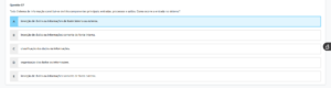 Questão 07 Enunciado: Todo Sistema de Informação constitui-se de três componentes principais: entradas, processos e saídas. Como ocorre a entrada no sistema? Alternativas: A) inserção de dados ou nformações de fonte interna ou externa. B) inserção de dados ou informações somente de fonte interna. C) classificação dos dados ou informações. D) organização dos dados ou informações. E) inserção de dados ou informações somente de fonte externa. Comentário das alternativas