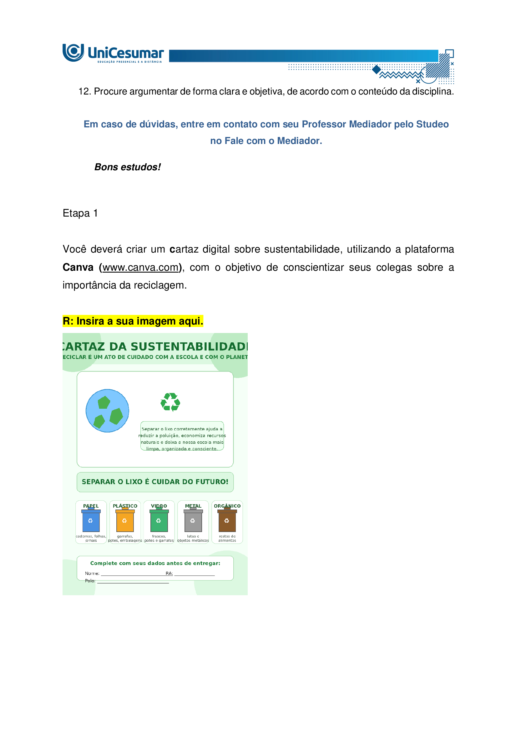 Resposta Mapa Prática Pedagógica: Saberes Digitais