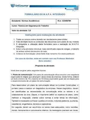 Mapa Comunicação Organizacional