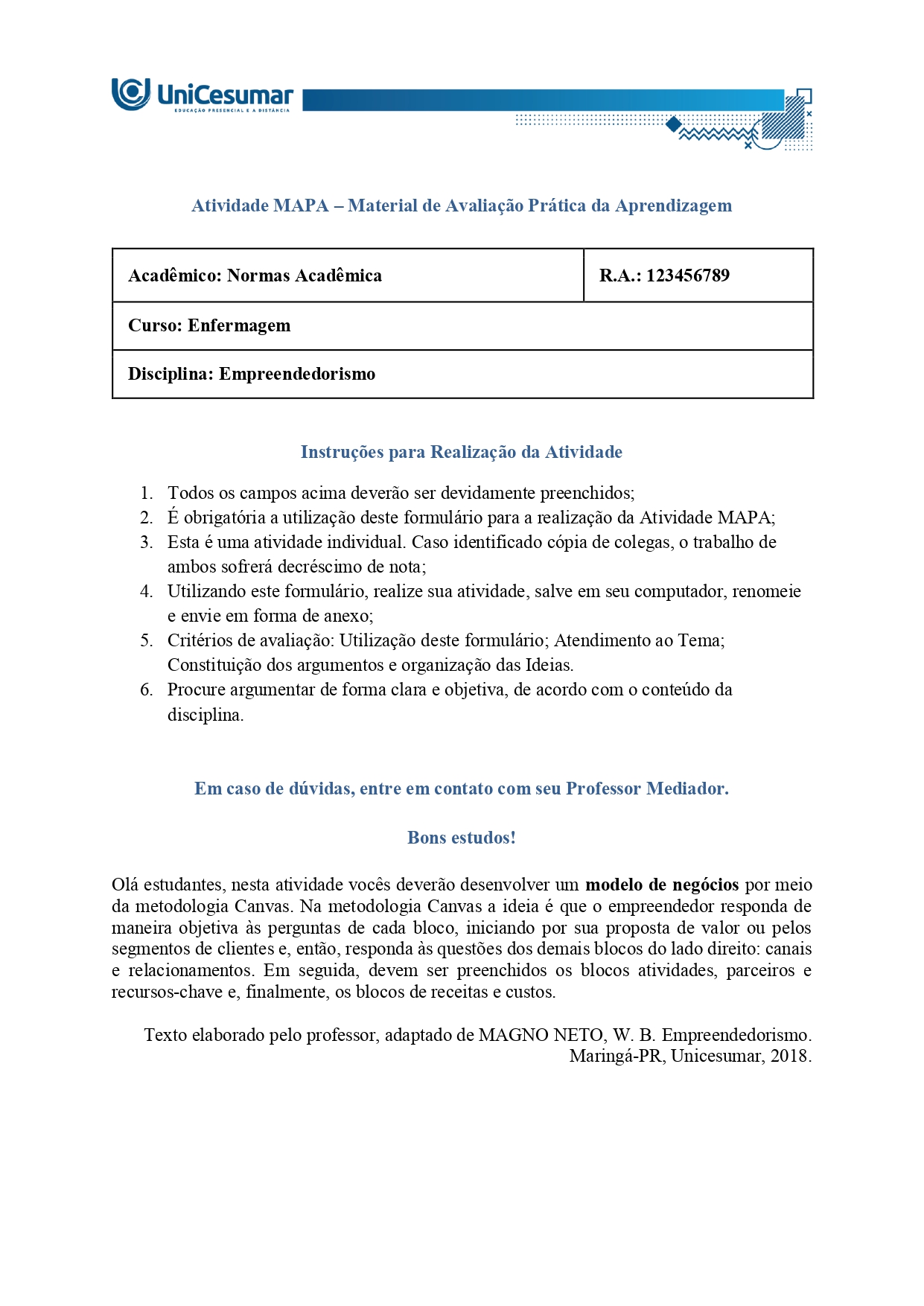 Mapa Empreendedorismo