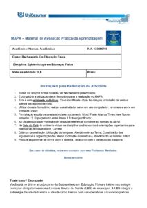 Mapa Epidemiologia em Educação Física