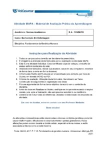 Mapa Fundamentos da Genética Humana
