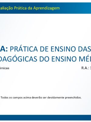 Mapa Prática de Ensino das Matérias Pedagógicas do Ensino Médio