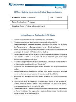 Mapa Teoria e Prática na Educação