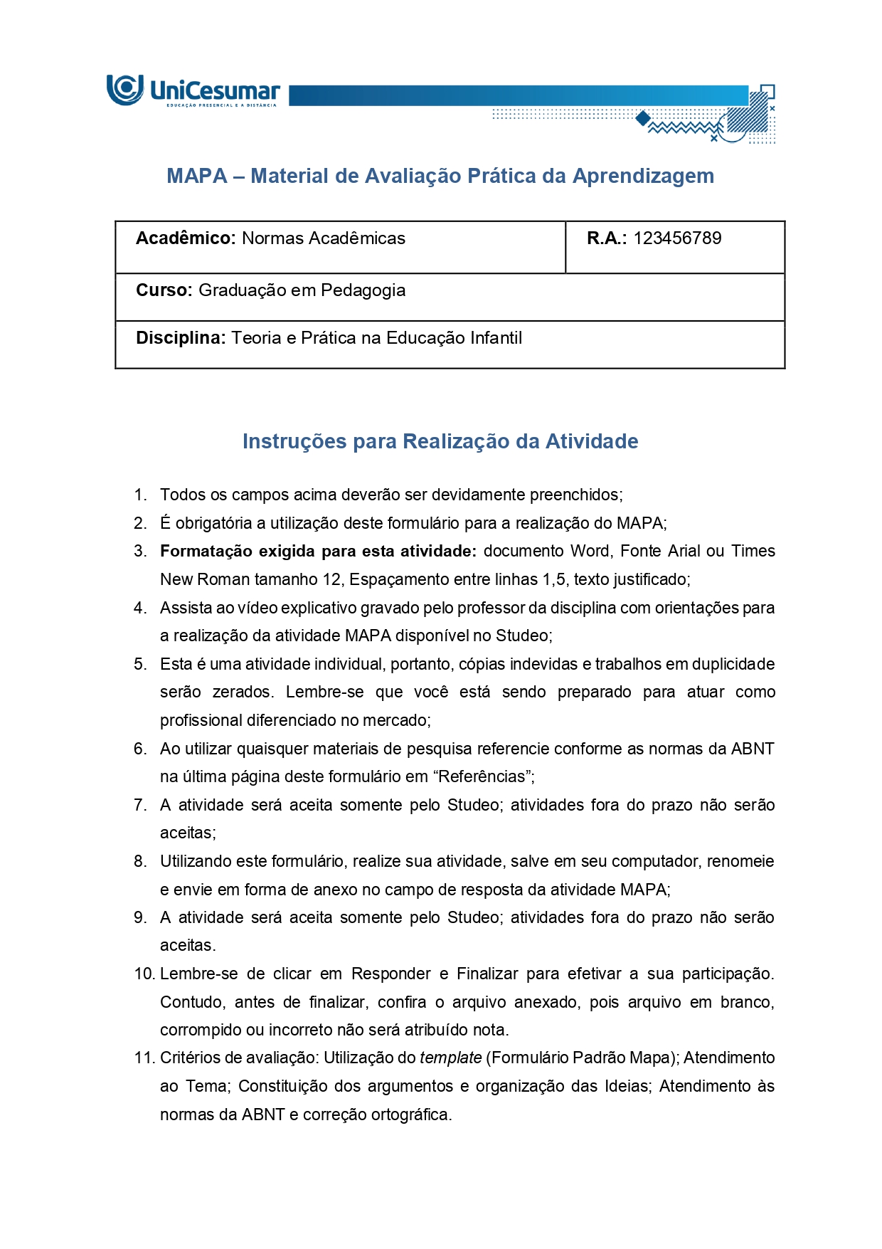 Mapa Teoria e Prática na Educação