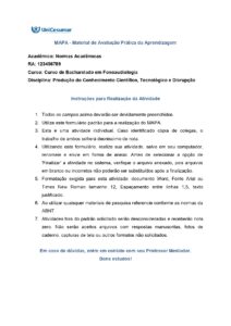 Mapa Produção do Conhecimento Científico, Tecnológico e Disrupção