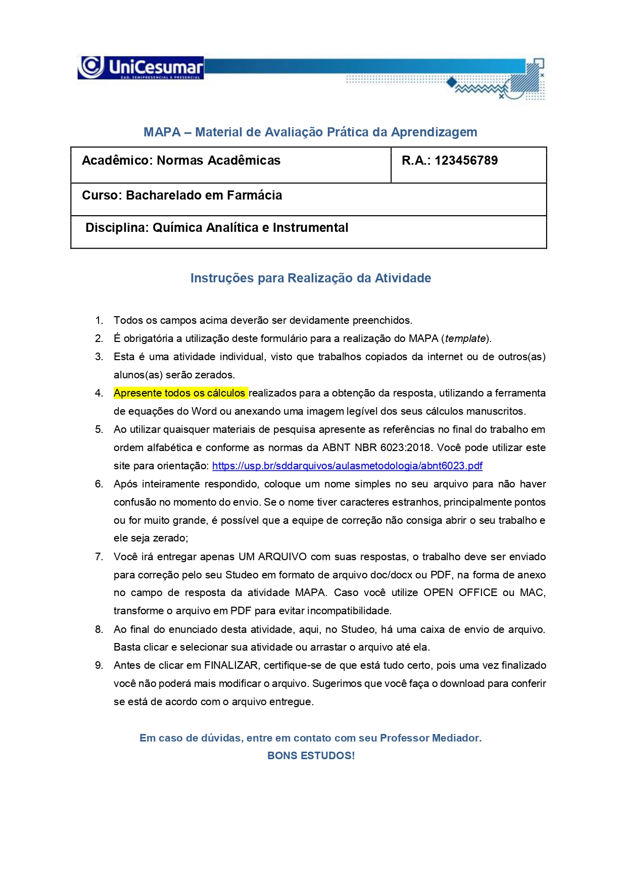 CONTEXTUALIZAÇÃO A vitamina C, também conhecida como ácido ascórbico, é amplamente utilizada em suplementos alimentares e medicamentos. Por ser uma substância sensível à luz, ao oxigênio e à temperatura, seu teor pode diminuir durante o armazenamento, comprometendo a qualidade do produto. Um laboratório de controle de qualidade recebeu amostras de um suplemento de vitamina C cujo rótulo informa 500 mg de vitamina C por comprimido. Para verificar se o produto está de acordo com o valor declarado, a amostra foi analisada pelo método de titulação redox com solução de iodo. Considere que a vitamina C reage com o iodo seguindo a reação: C_6 H_8 O_6+I_2→C_6 H_6 O_6+2HI Preparo da amostra